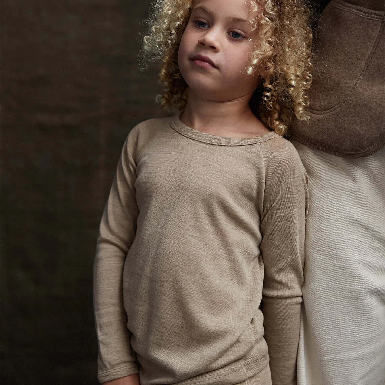 Grebe Baby & Kids Top - Merino Wool & Silk - Sandstorm