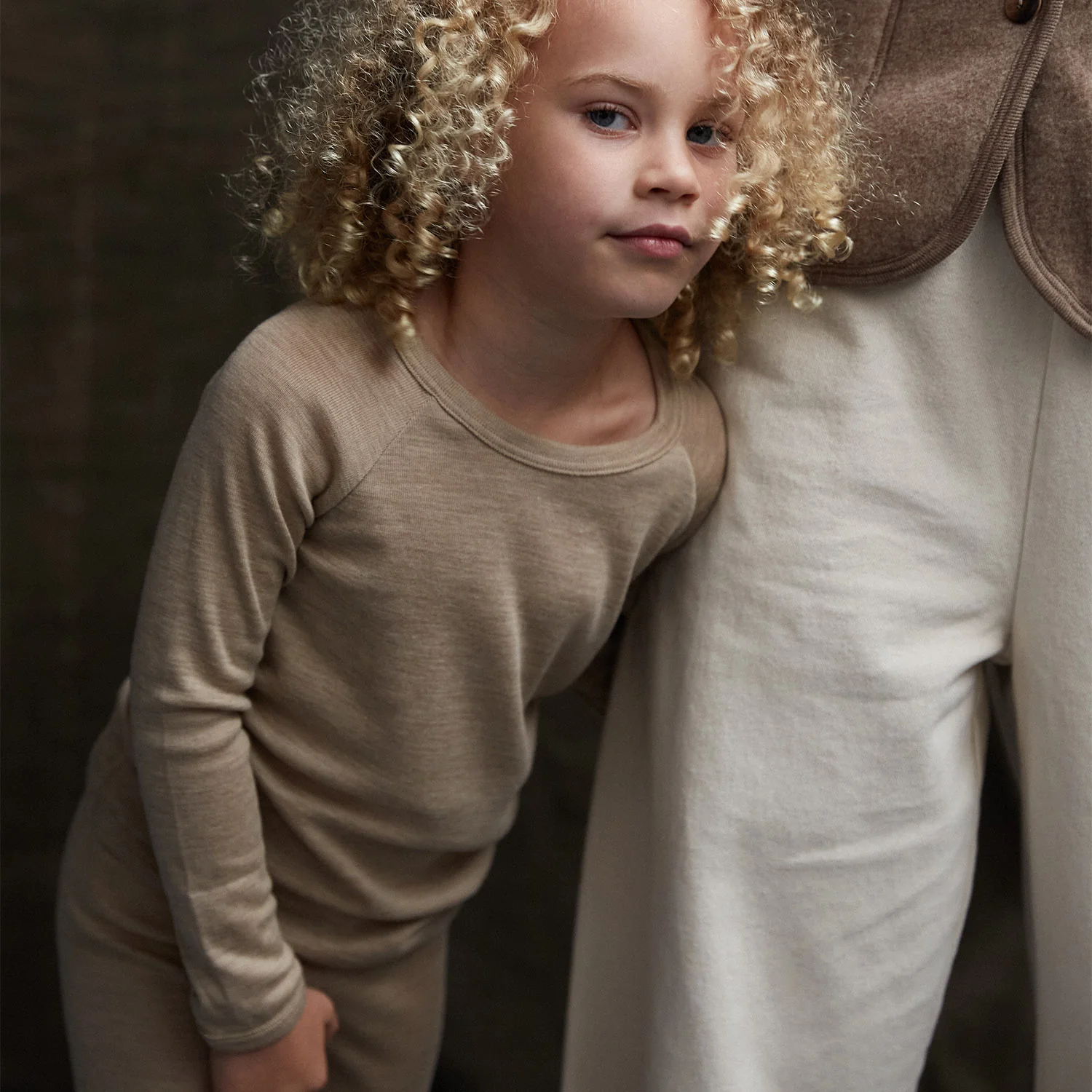 Grebe Baby & Kids Top - Merino Wool & Silk - Sandstorm - Image 4