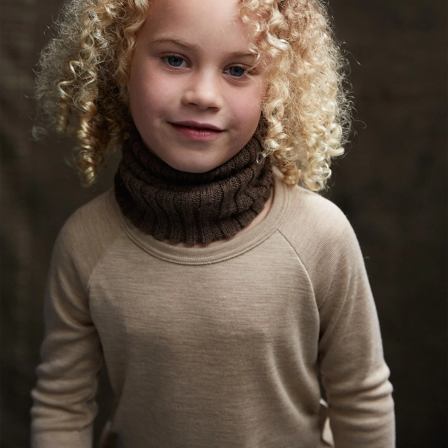 Grebe Baby & Kids Top - Merino Wool & Silk - Sandstorm - Image 5