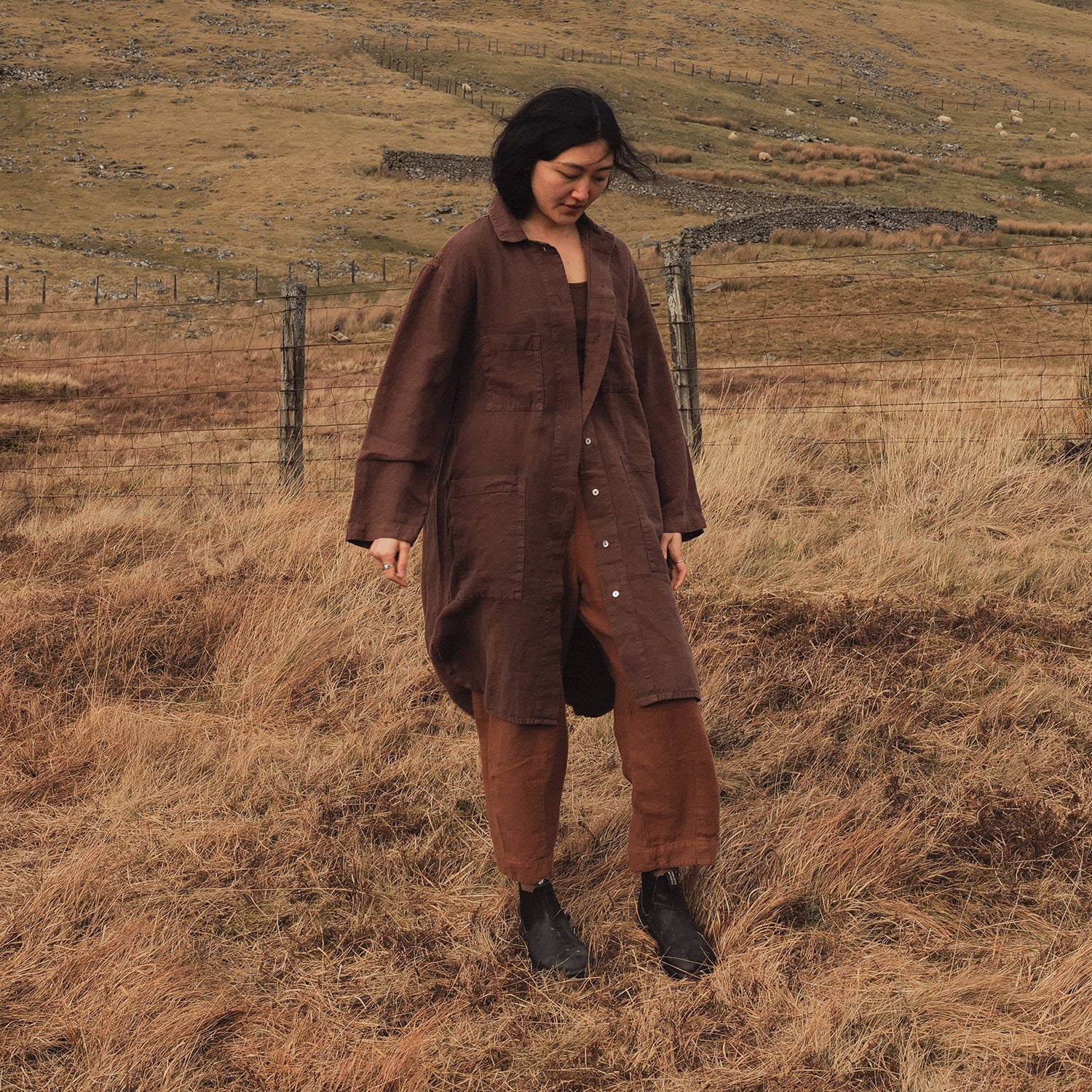 Hawthorn II Women's Trousers - Linen - Auburn - Image 4