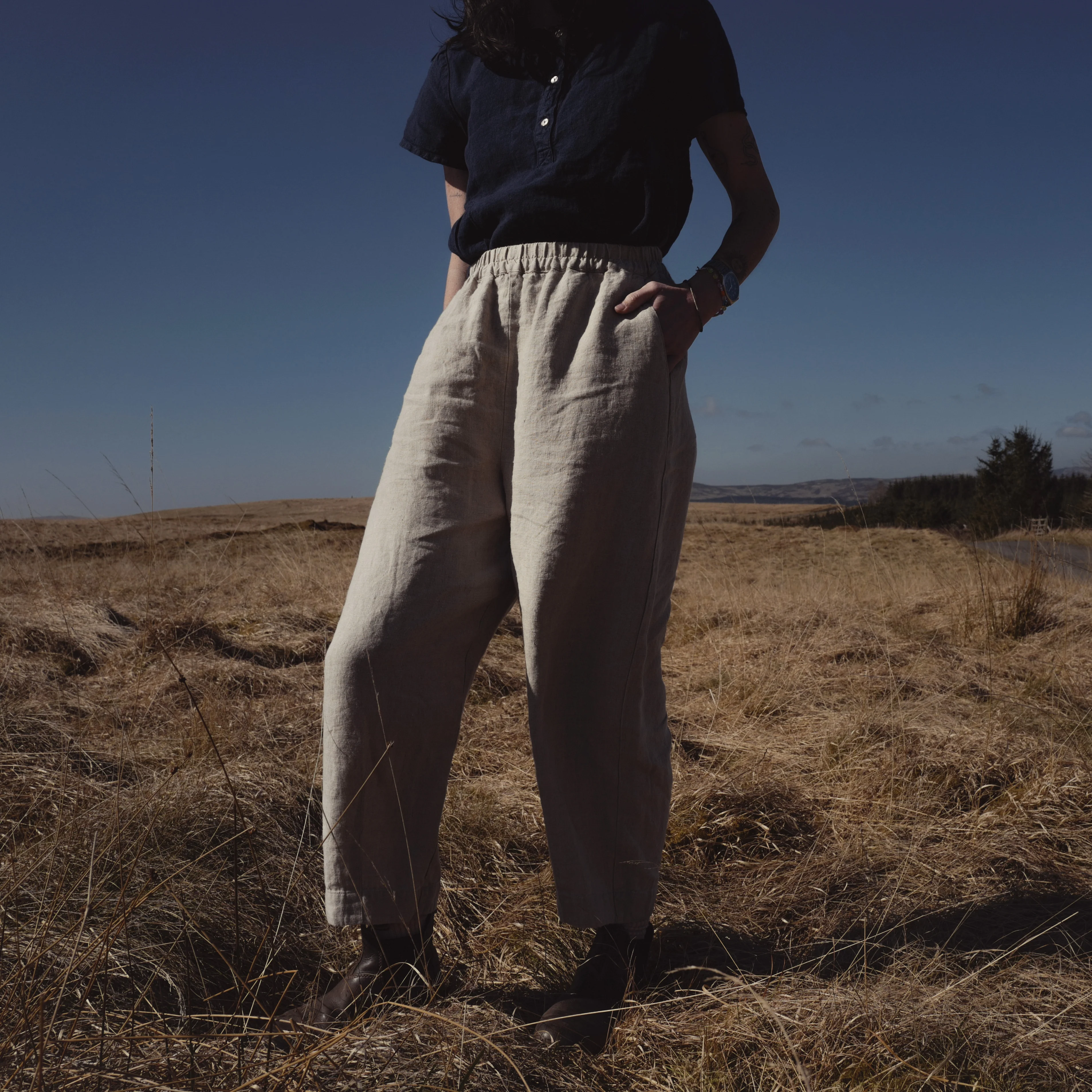 Hawthorn Women's Trousers - Linen - Natural