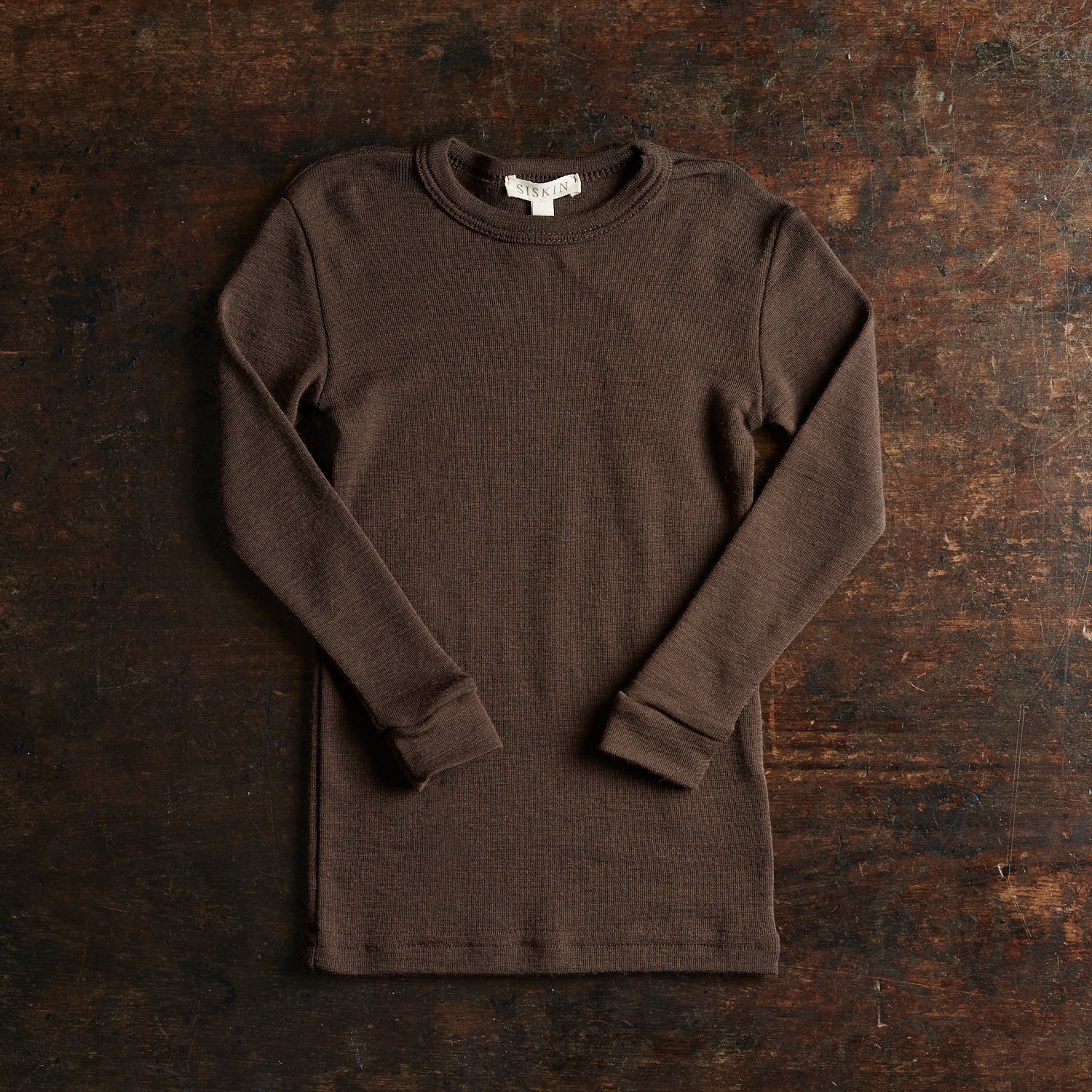 Heron Baby & Kids Top - Merino Wool - Bark