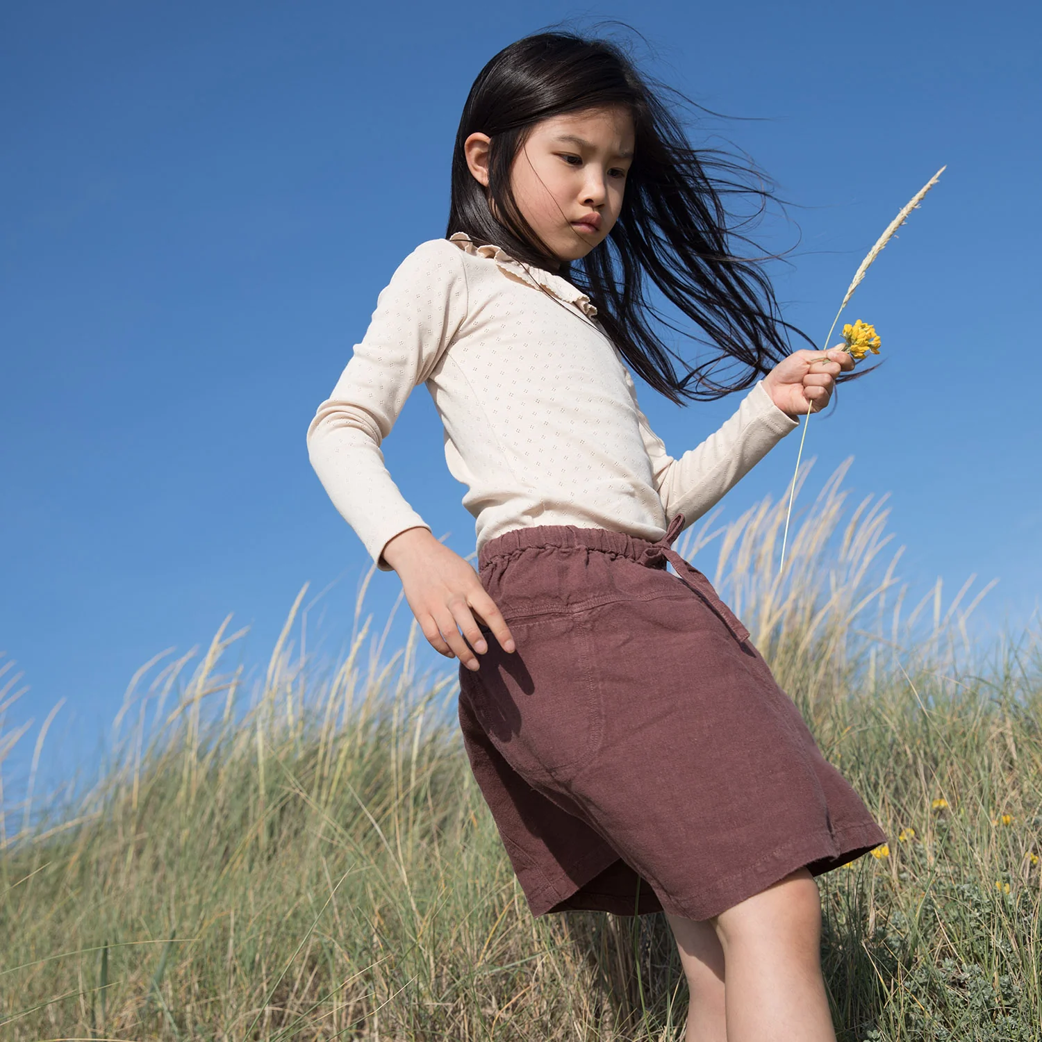 Juniper Baby & Kids Skirt - Linen - Damson