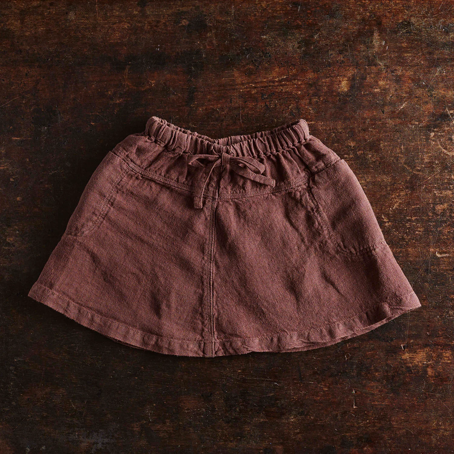 Juniper Baby & Kids Skirt - Linen - Damson - Image 2