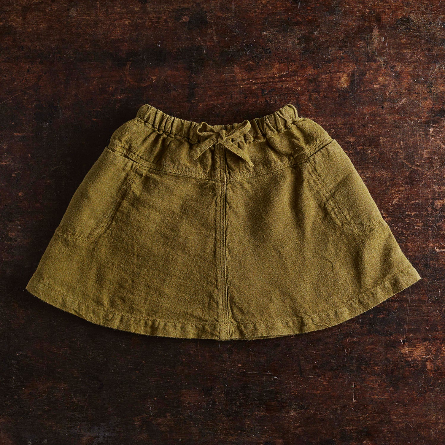 Juniper Baby & Kids Skirt - Linen - Olive - Image 2