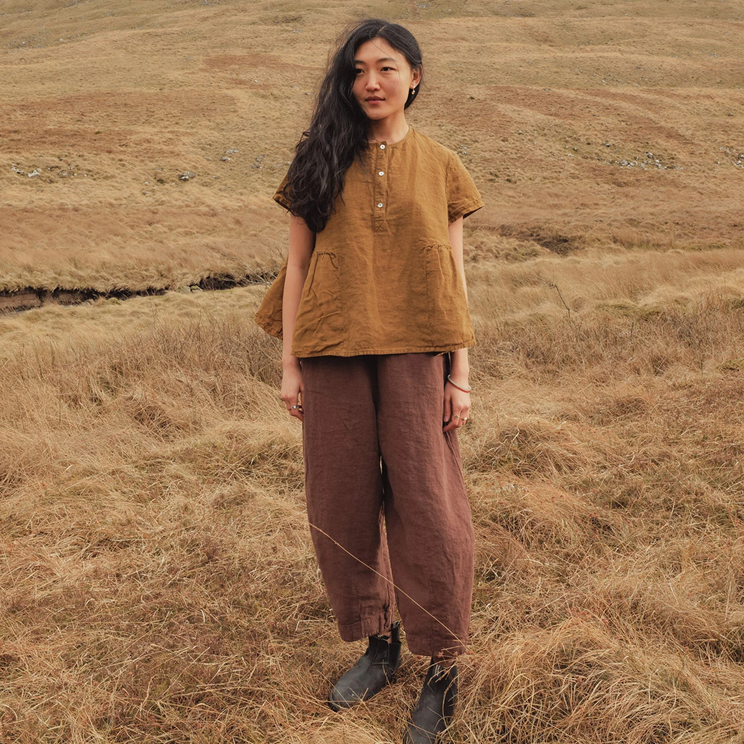 Juniper Women's Blouse - Linen - Copper - Image 2
