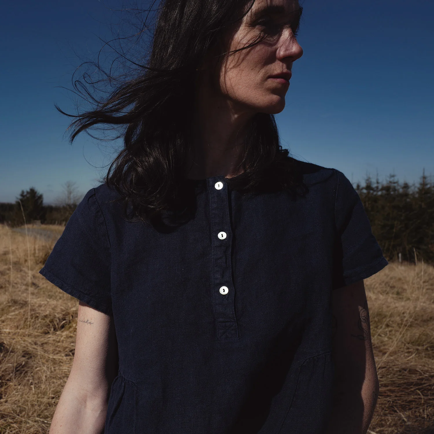 Juniper Women's Blouse - Linen - Midnight - Image 3