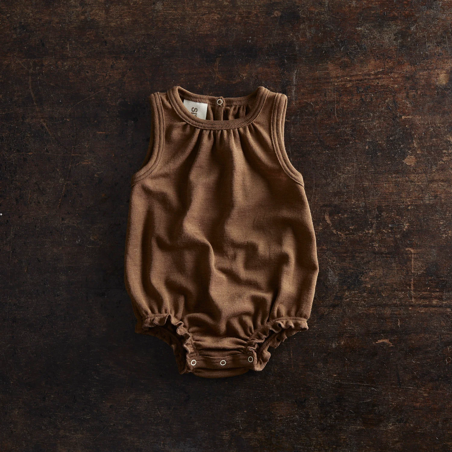 Keet Baby Romper - Merino Wool & Silk - Almond - Image 2