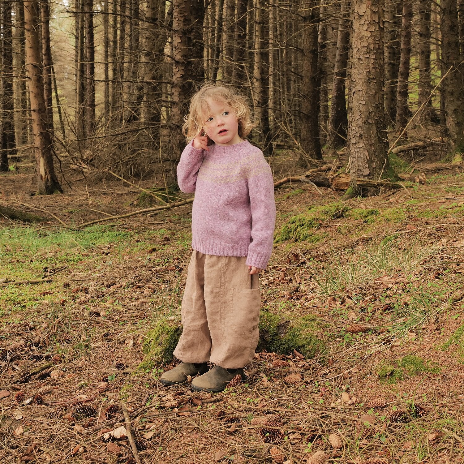 Cedar Baby & Kids Balloon Pant - Linen - Sand - Image 3