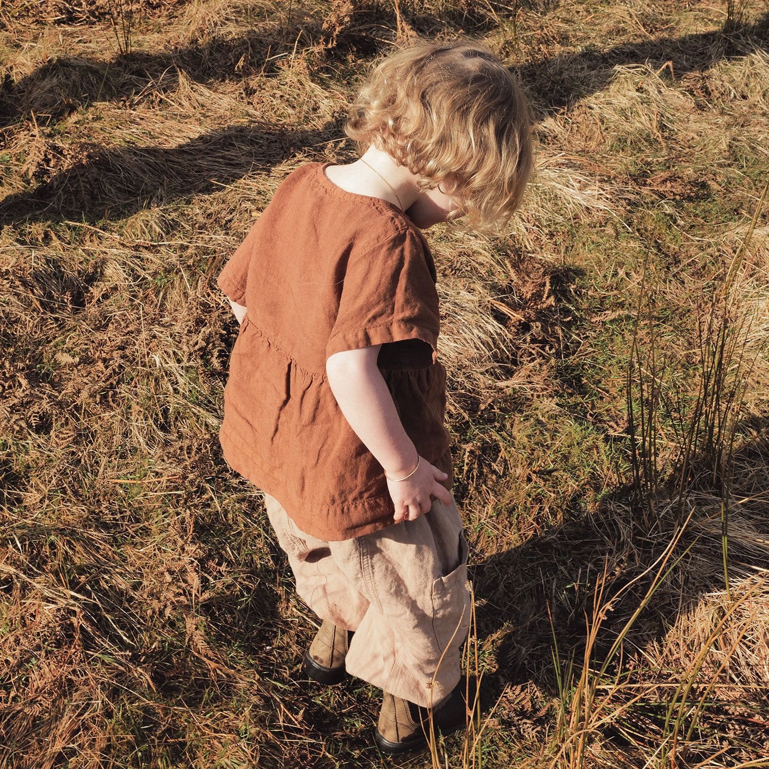 Cedar Baby & Kids Balloon Pant - Linen - Sand - Image 6