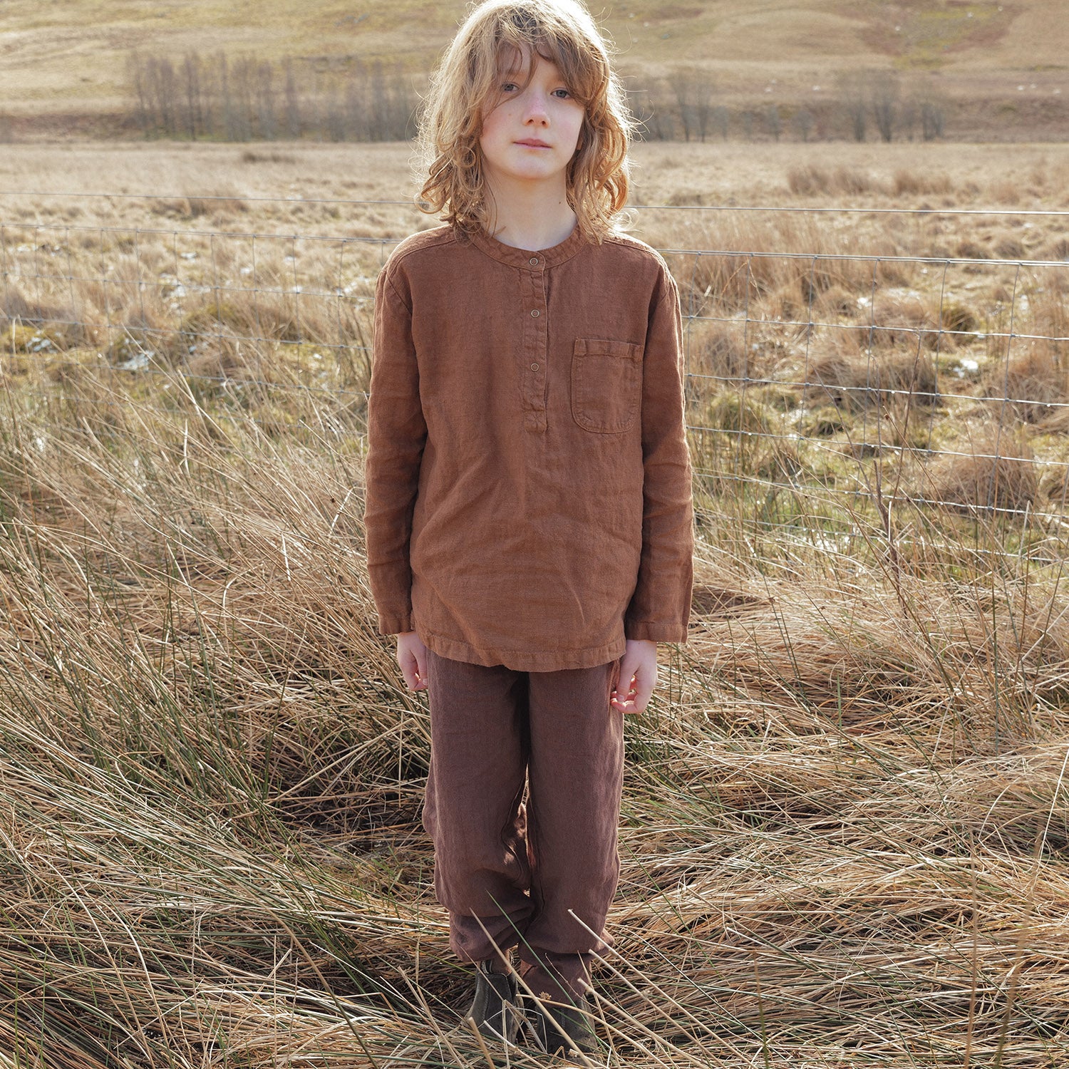 Linden Baby & Kids Trousers - Linen - Squirrel - Image 3