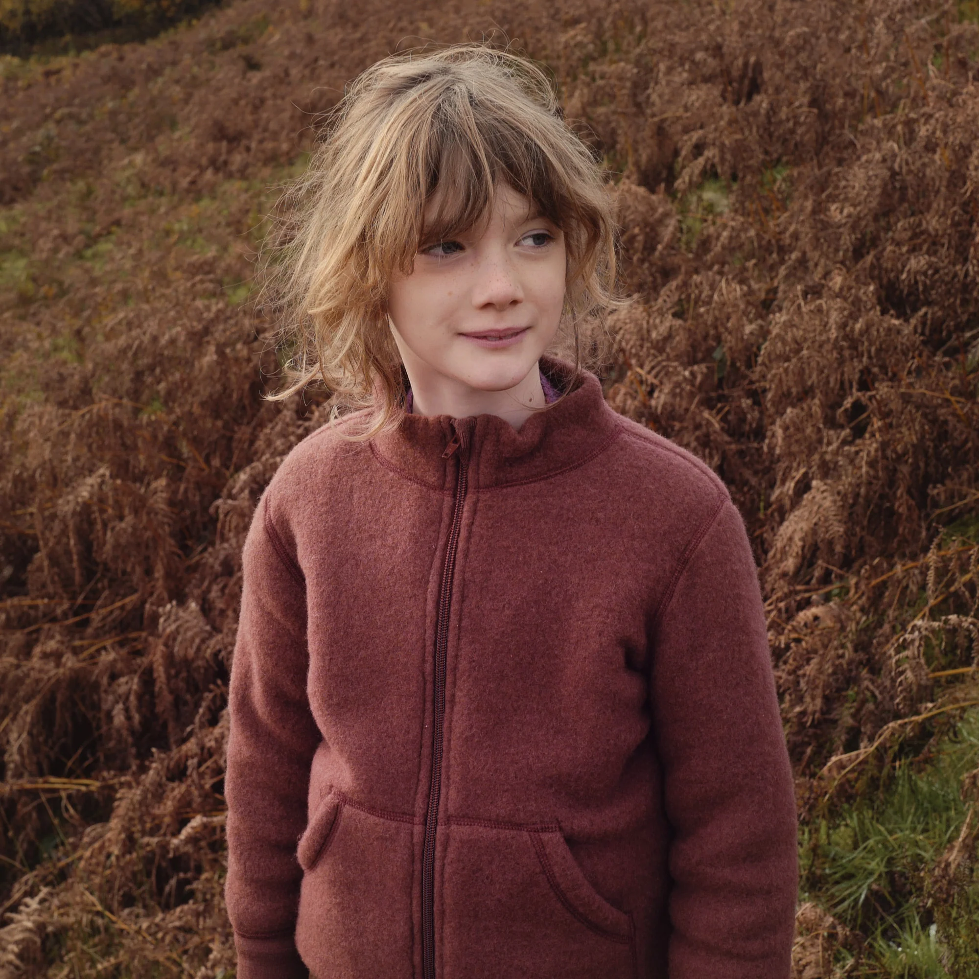 Kite Kids Jacket - Merino Wool Fleece - Fig