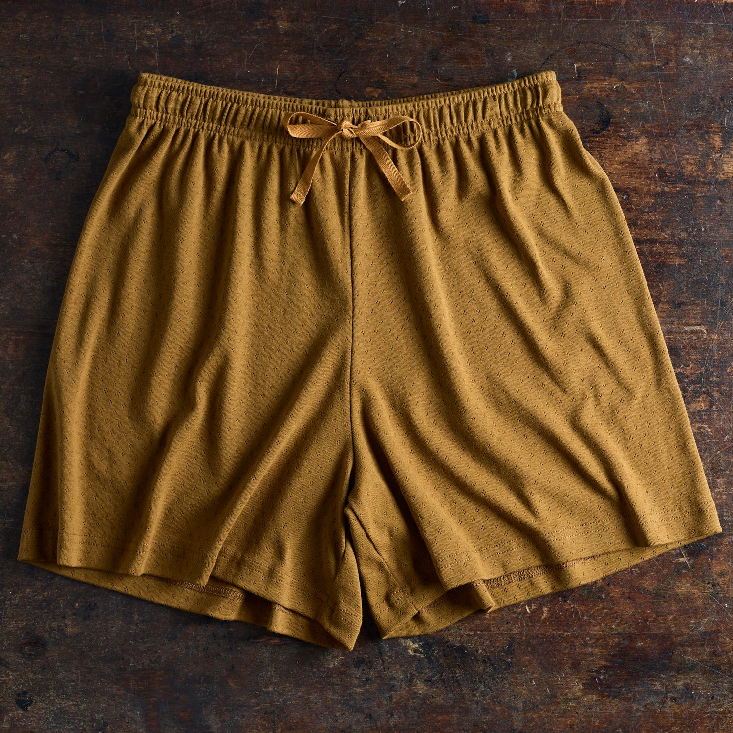 Lapwing Women's Shorts - Cotton Pointelle - Copper - Image 2