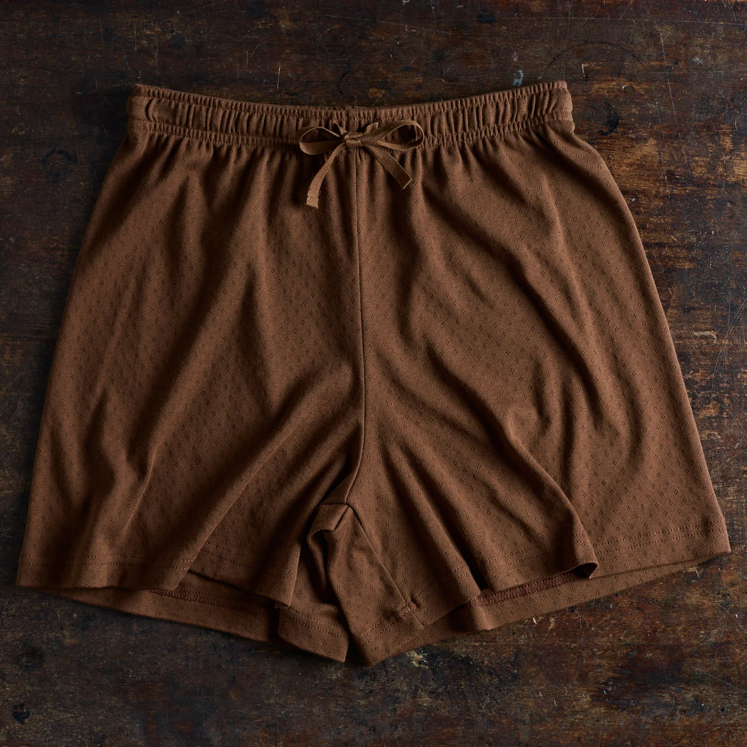 Lapwing Women's Shorts - Cotton Pointelle - Squirrel - Image 2