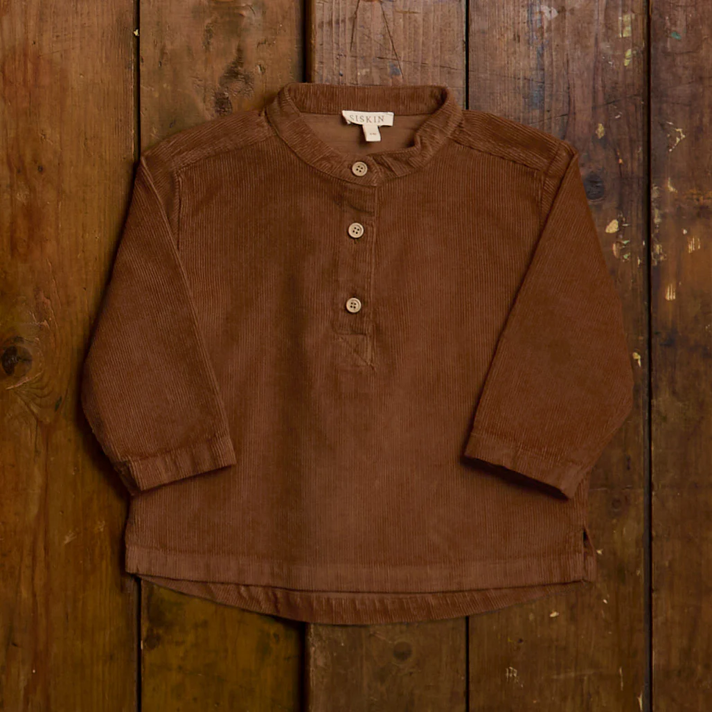 Larch Baby & Kids Shirt - Cotton Corduroy - Auburn - Image 3