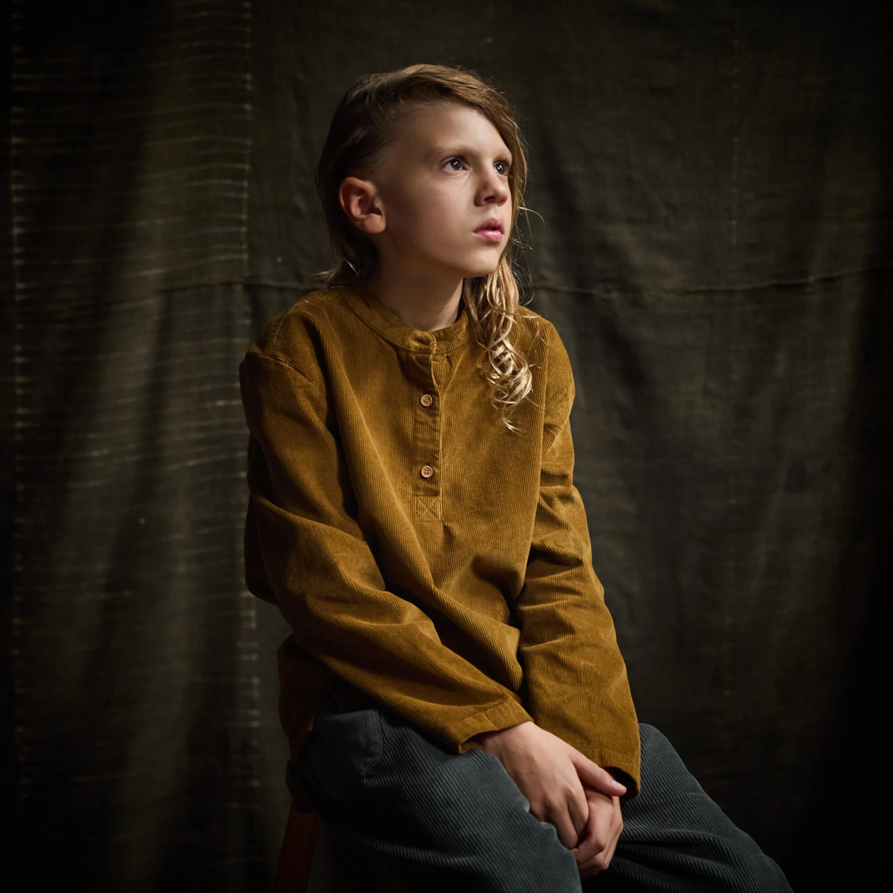 Larch Baby & Kids Shirt - Cotton Corduroy - Copper