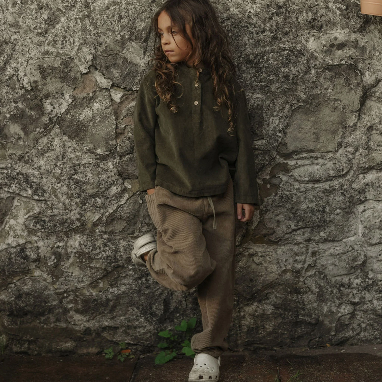 Larch Baby & Kids Shirt - Cotton Corduroy - Thyme - Image 6