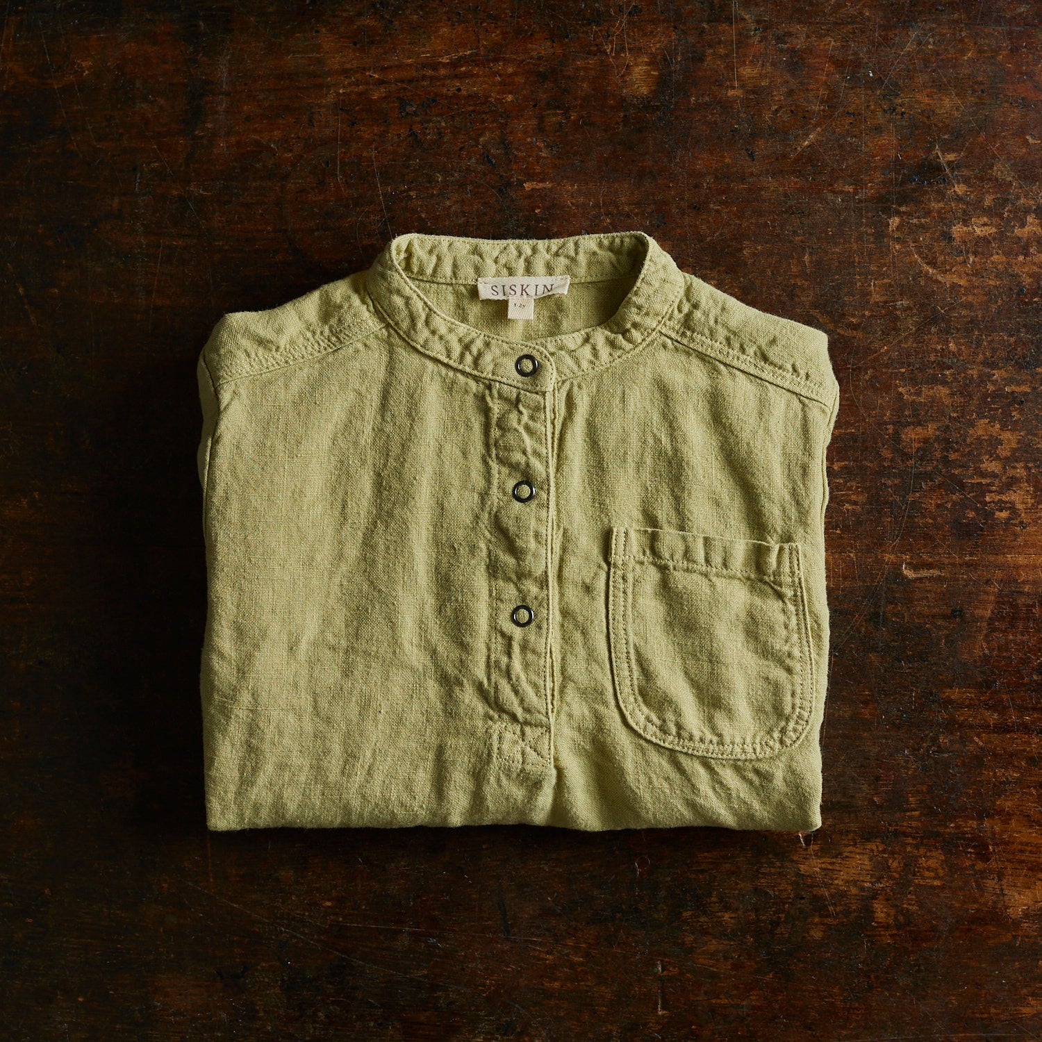 Larch Baby & Kids Shirt - Linen - Celadon - Image 5