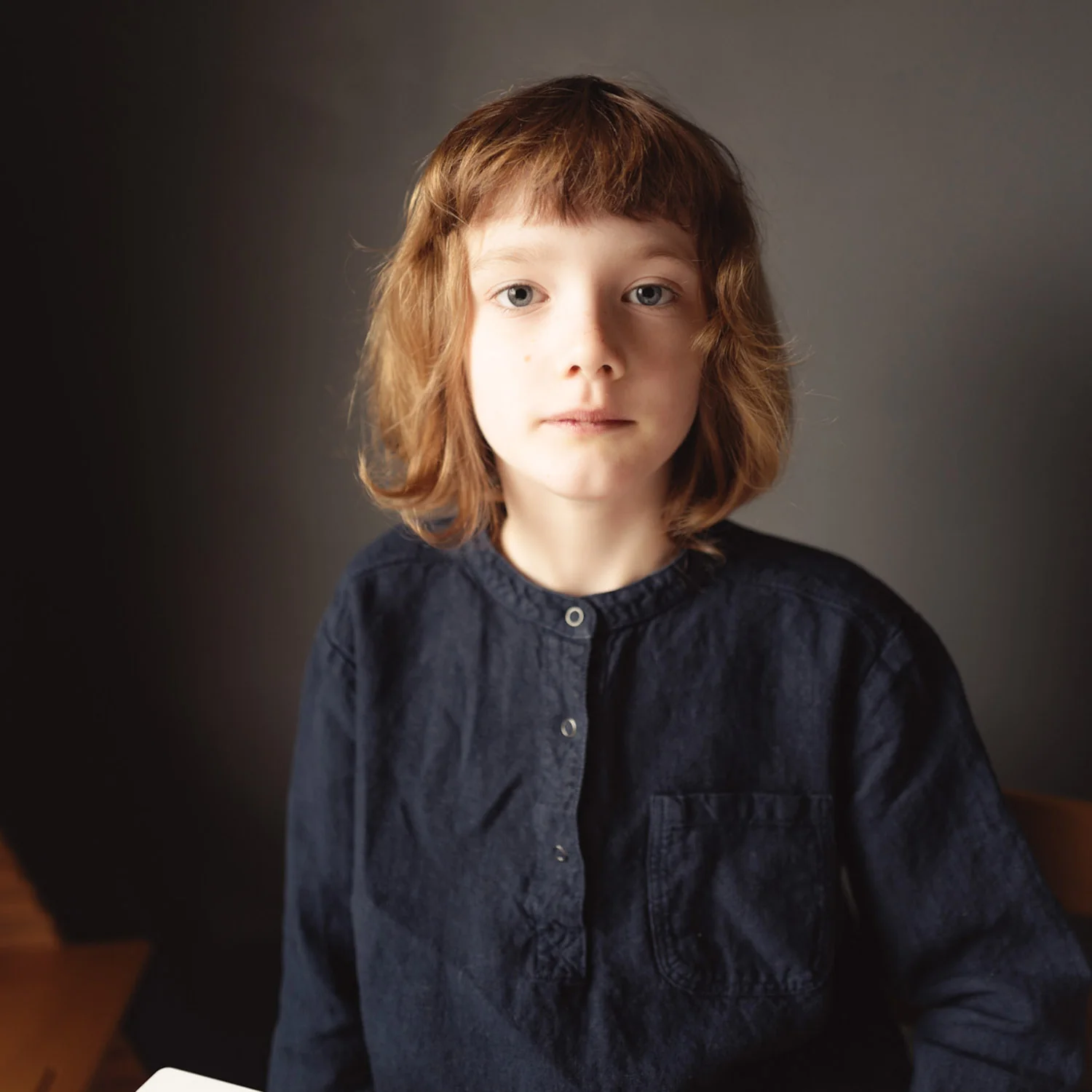 Larch Baby & Kids Shirt - Linen - Midnight
