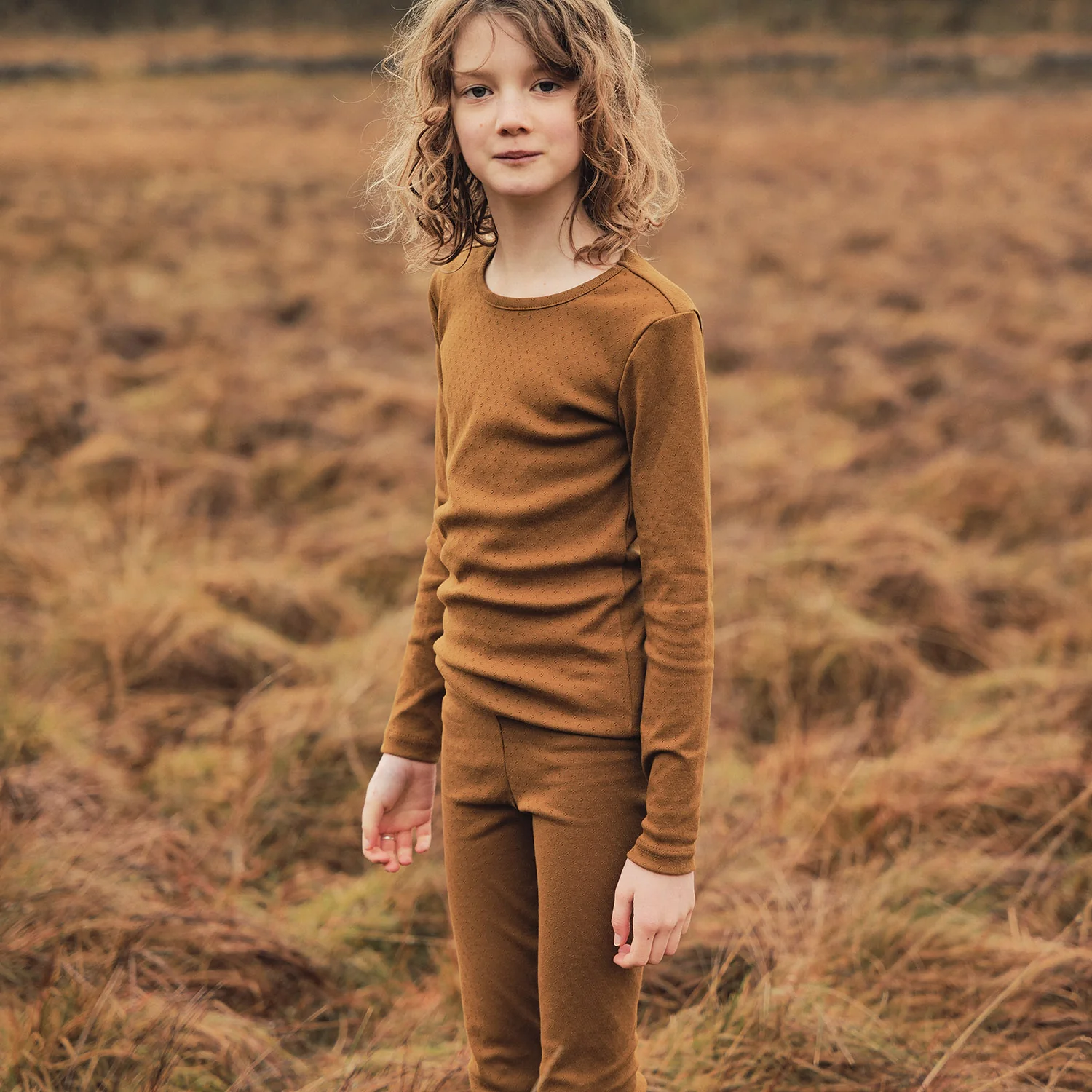 Lark Baby & Kids Top - Cotton Pointelle - Copper