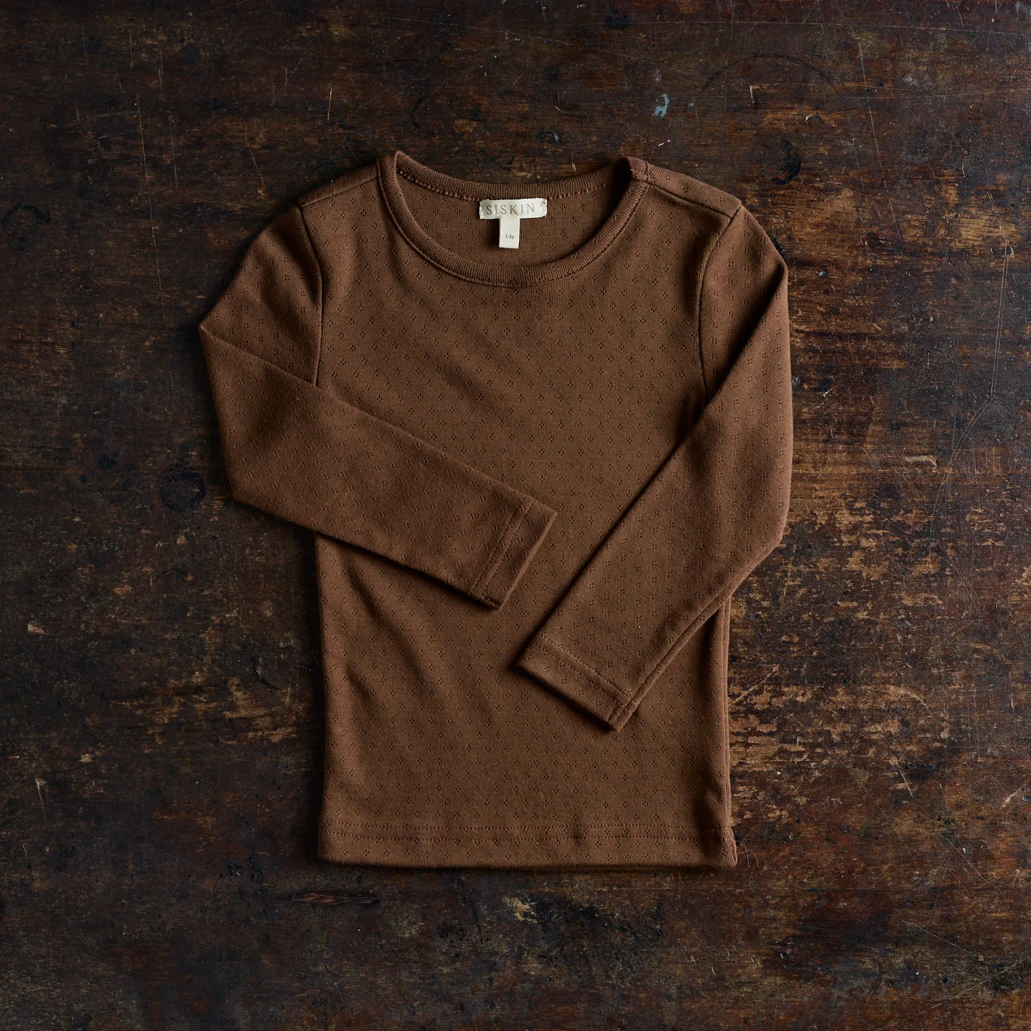 Lark Baby & Kids Top - Cotton Pointelle - Squirrel - Image 2