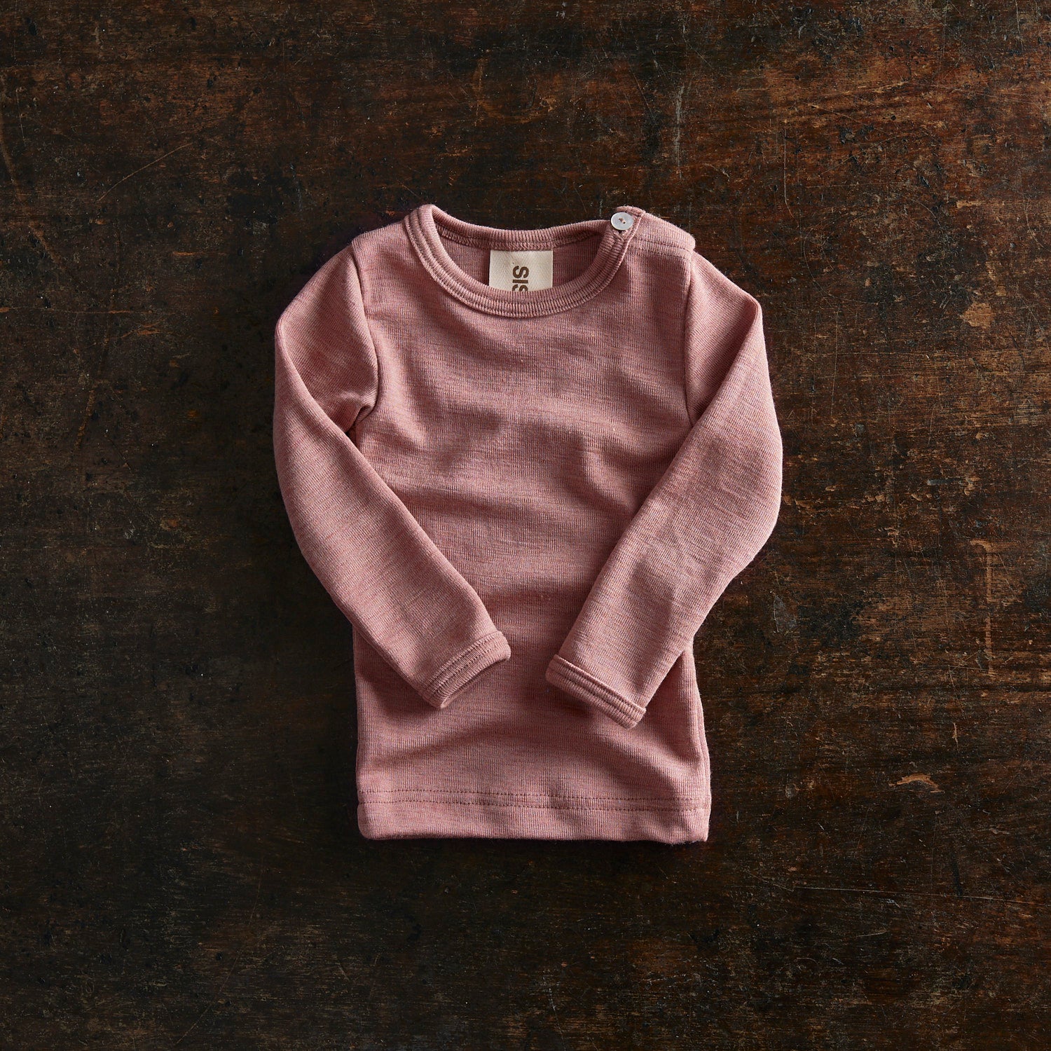 Lark Baby Top - Merino Wool & Silk - Orchid - Image 2