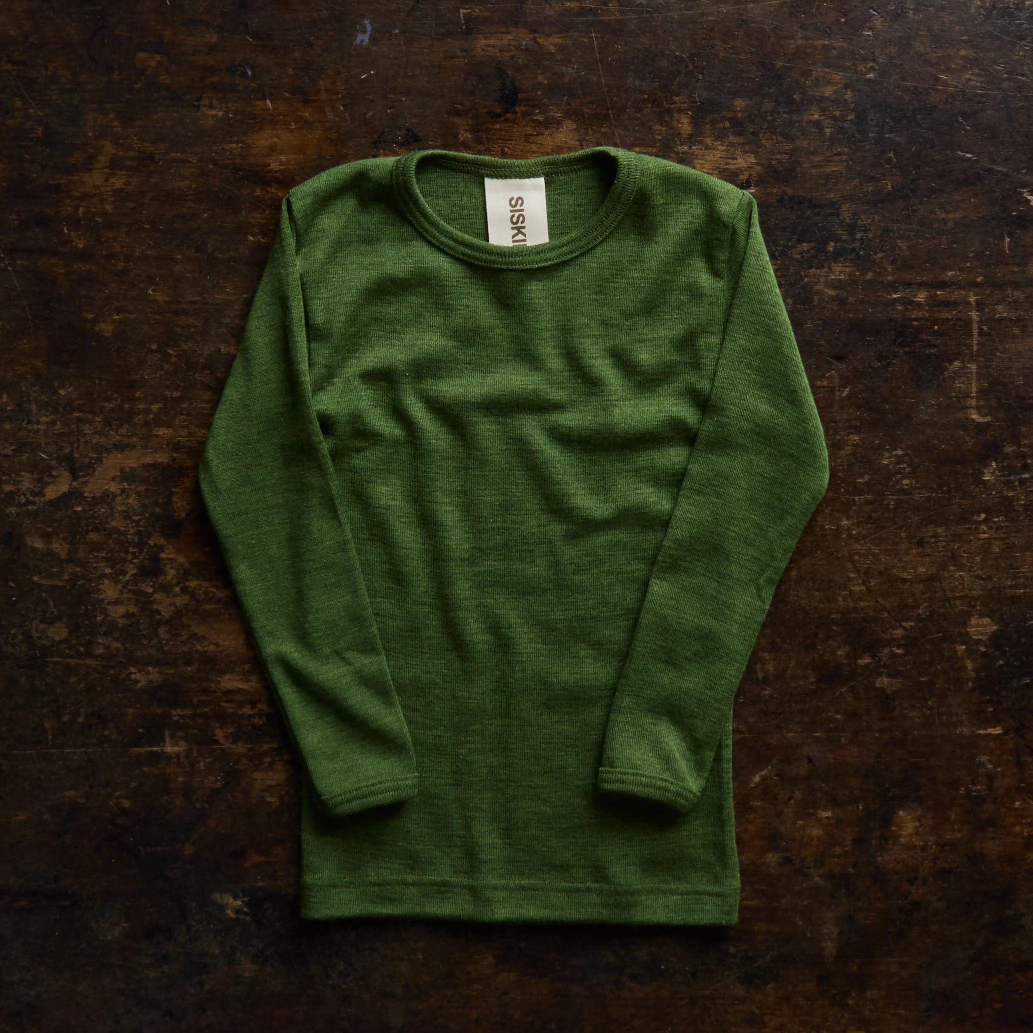 Lark Baby & Kids Top - Merino Wool & Silk - Forest - Image 3