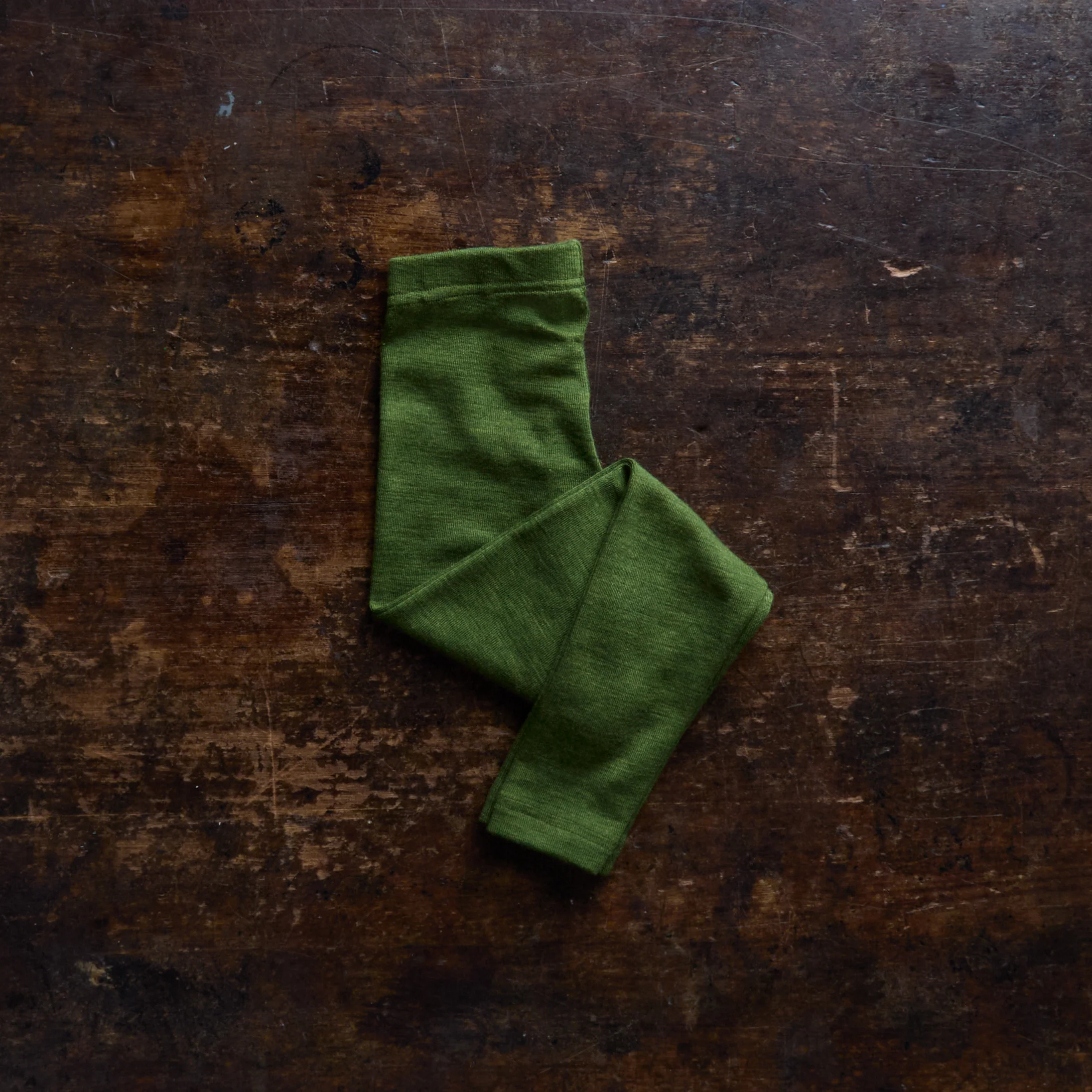 Finch Kids Leggings - Merino Wool & Silk - Forest
