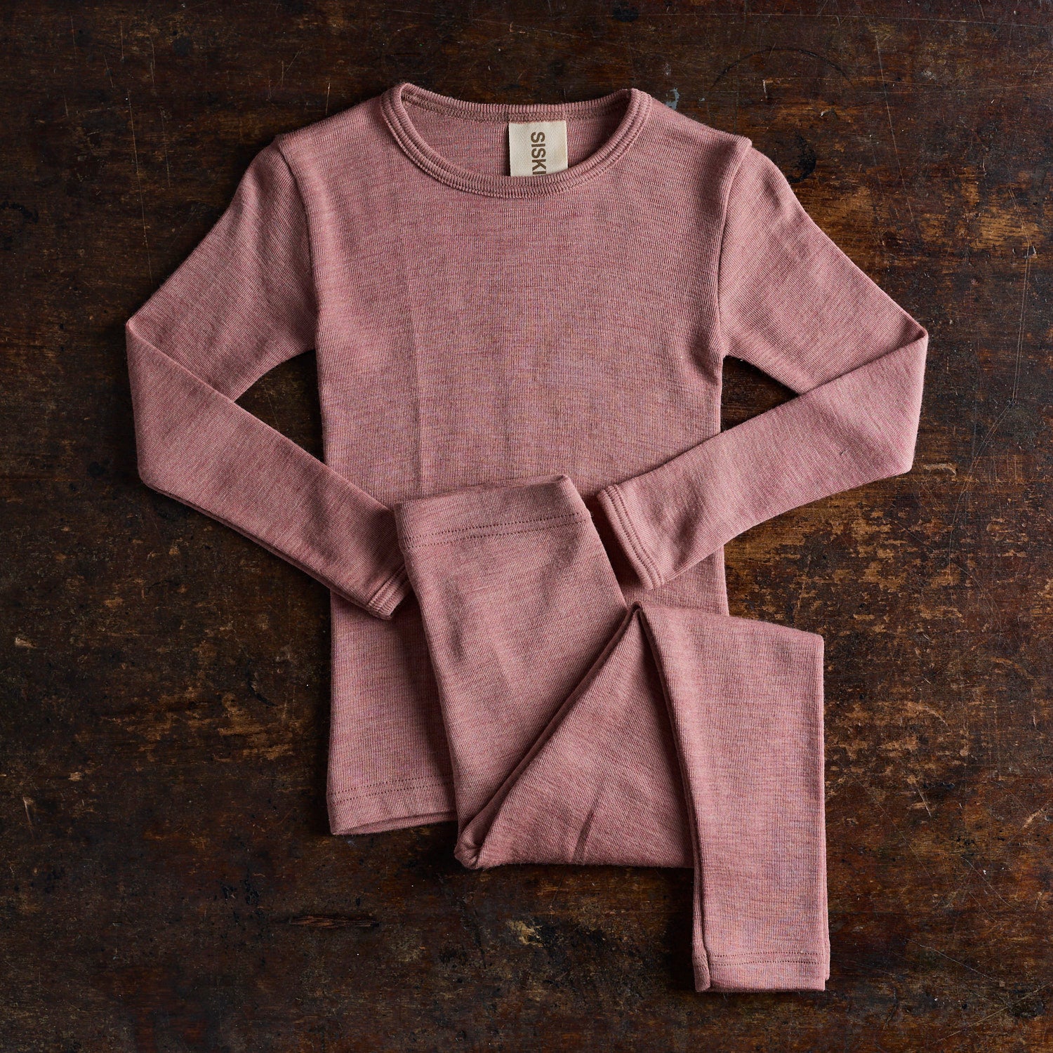 Lark Top & Finch Leggings Kids Set - Merino Wool & Silk - Orchid