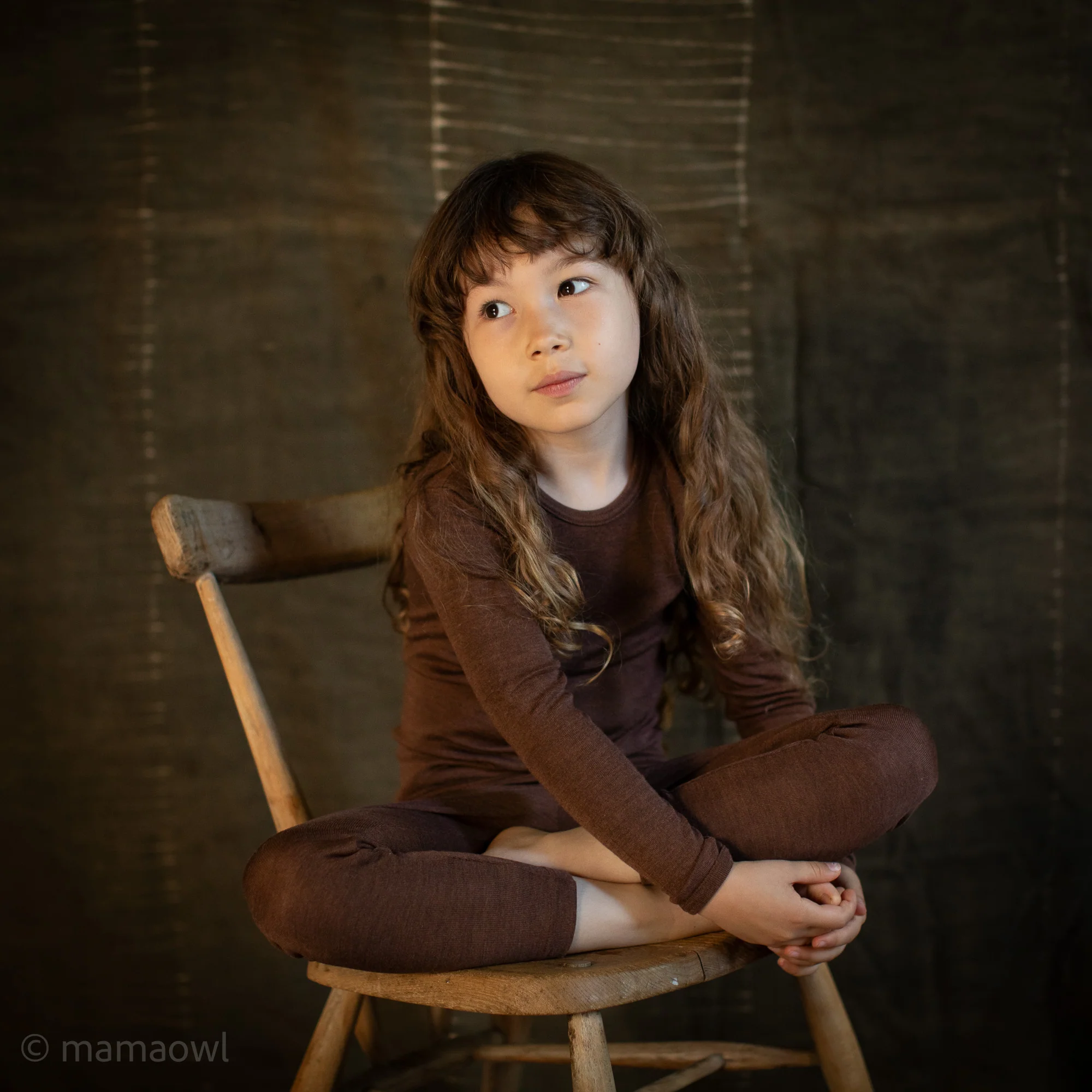 Lark Top & Finch Leggings Kids Set - Merino Wool & Silk - Squirrel - Image 5