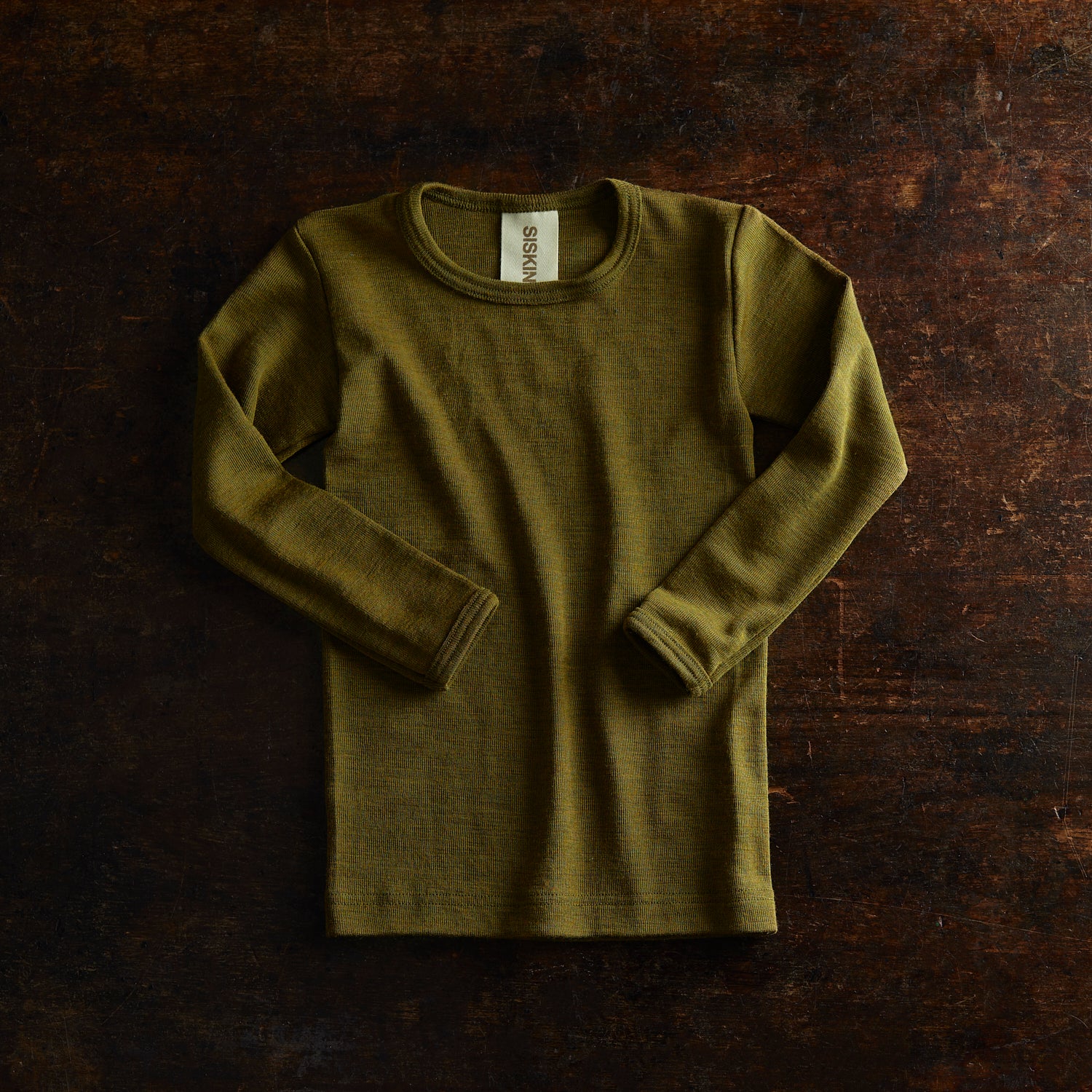 Lark Baby & Kids Top - Merino Wool & Silk - Seaweed - Image 2