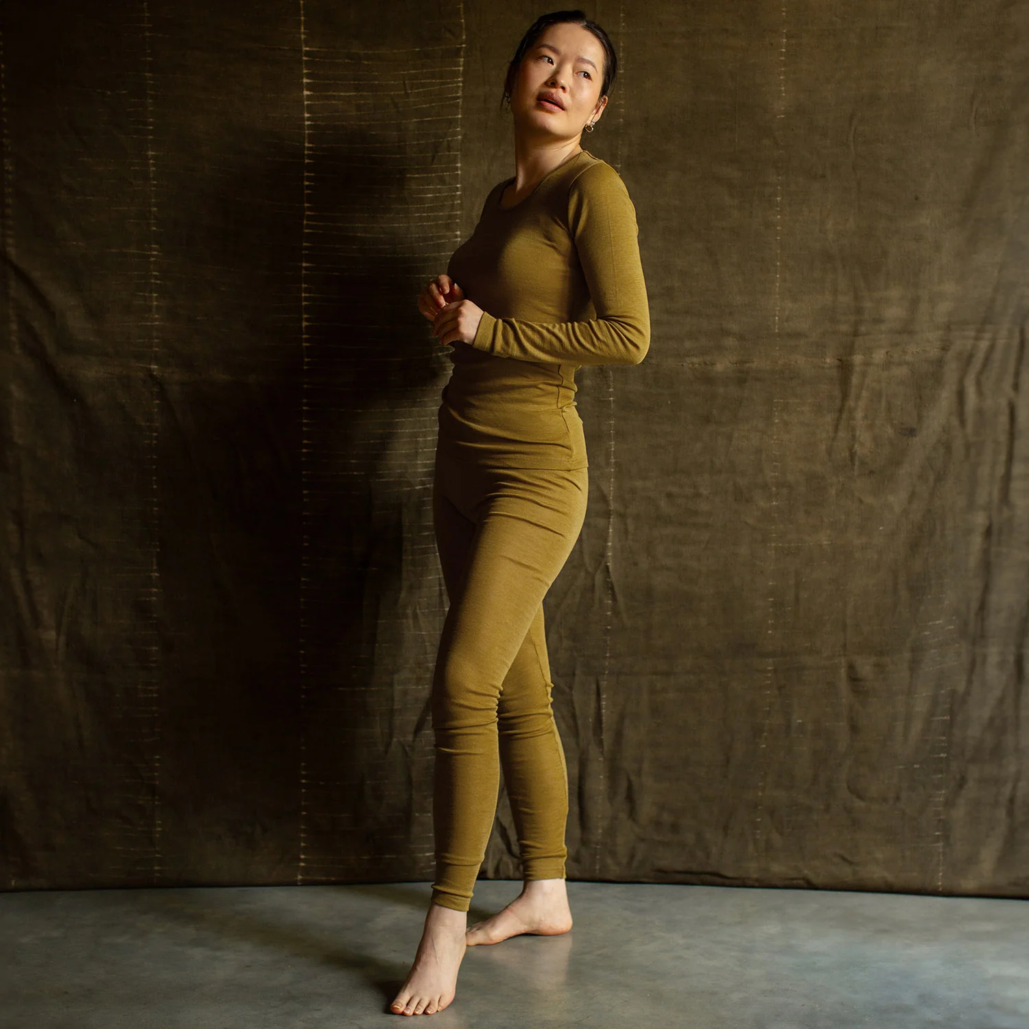 Lark Women's Top - Merino Wool & Silk - Pistachio - Image 4