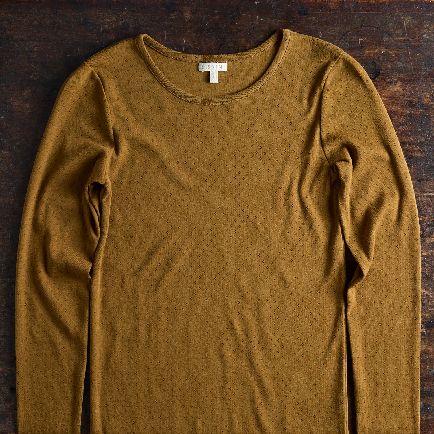 Lark Women's Top - Cotton Pointelle - Copper