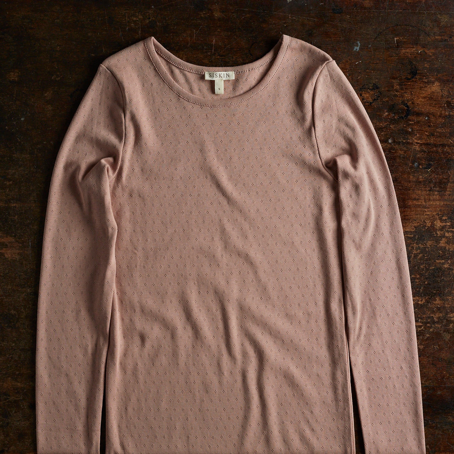 Lark Women's Top - Cotton Pointelle - Peony - Image 3