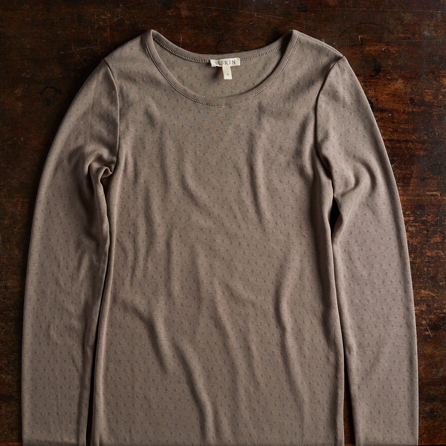 Lark Women's Top - Cotton Pointelle - Timber - Image 3