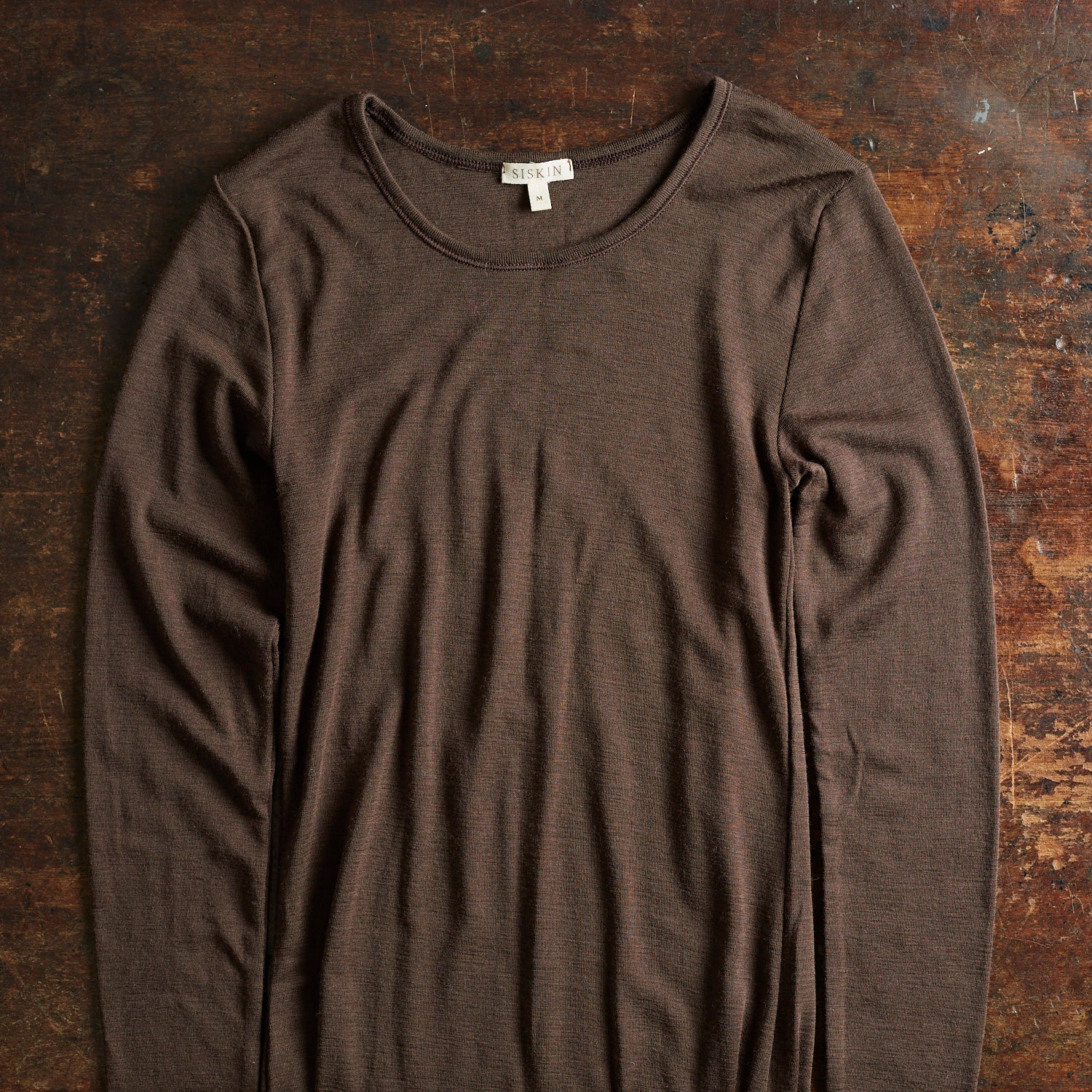 Heron Women's Top - Merino Wool - Bark - Image 2
