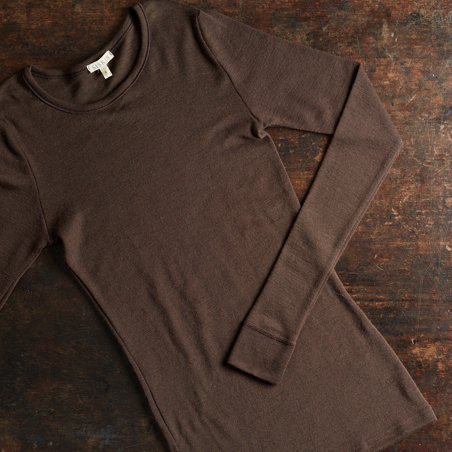 Heron Women's Top - Merino Wool - Bark - Image 4