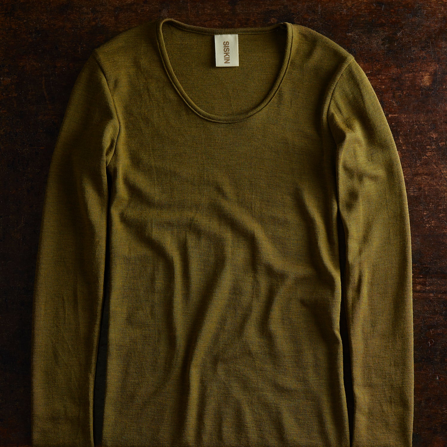 Lark Women's Top - Merino Wool & Silk - Seaweed - Image 2