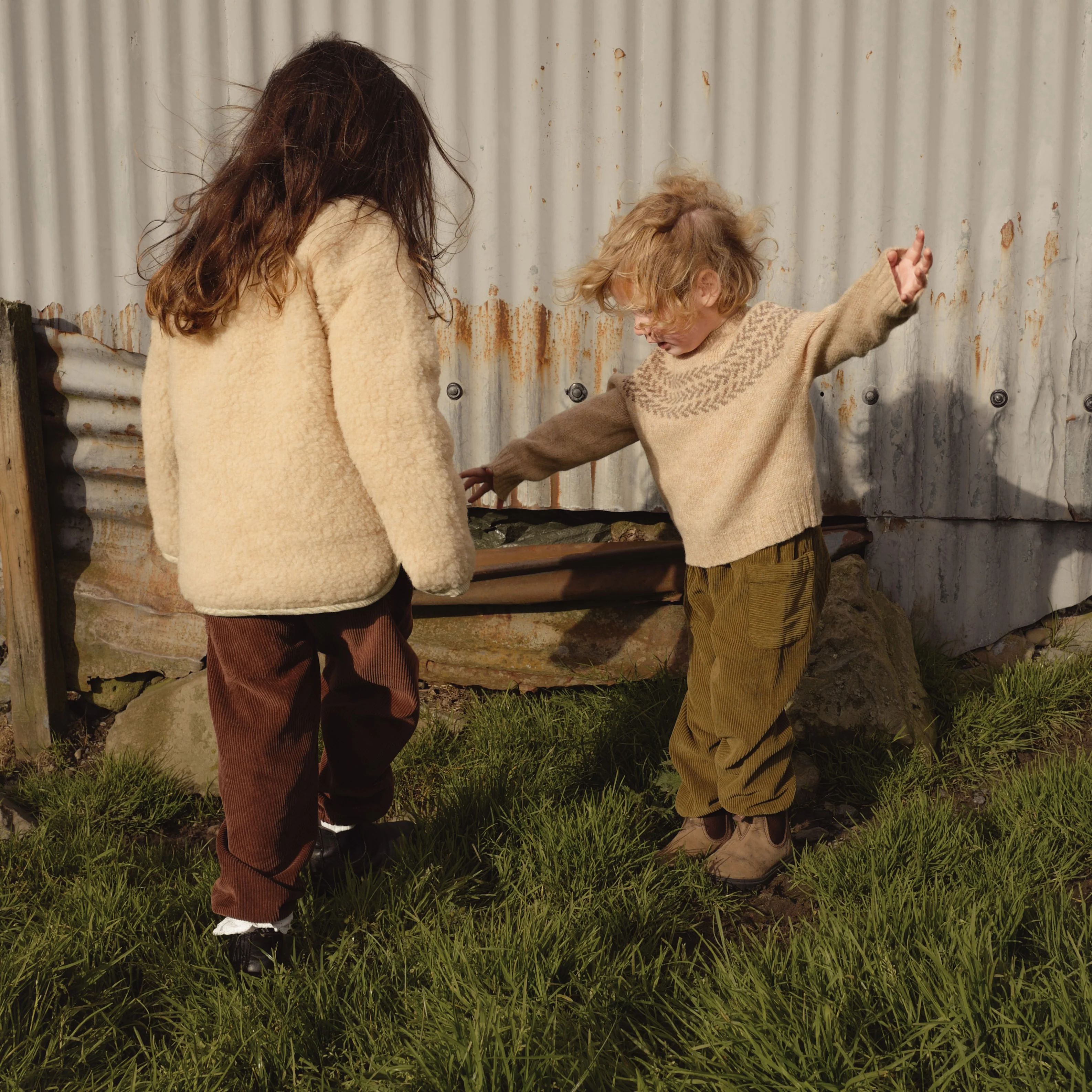 Linden Baby & Kids Trousers - Cotton Corduroy - Squirrel - Image 5