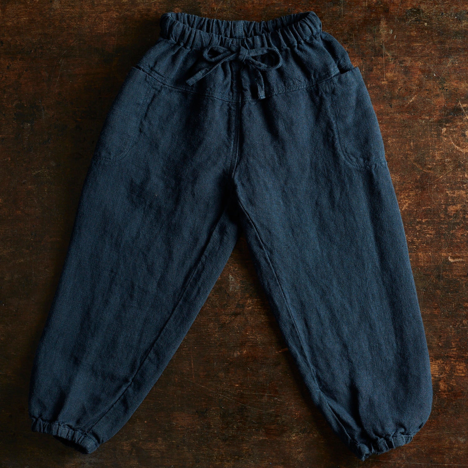 Linden Baby & Kids Trousers - Linen - Midnight - Image 5