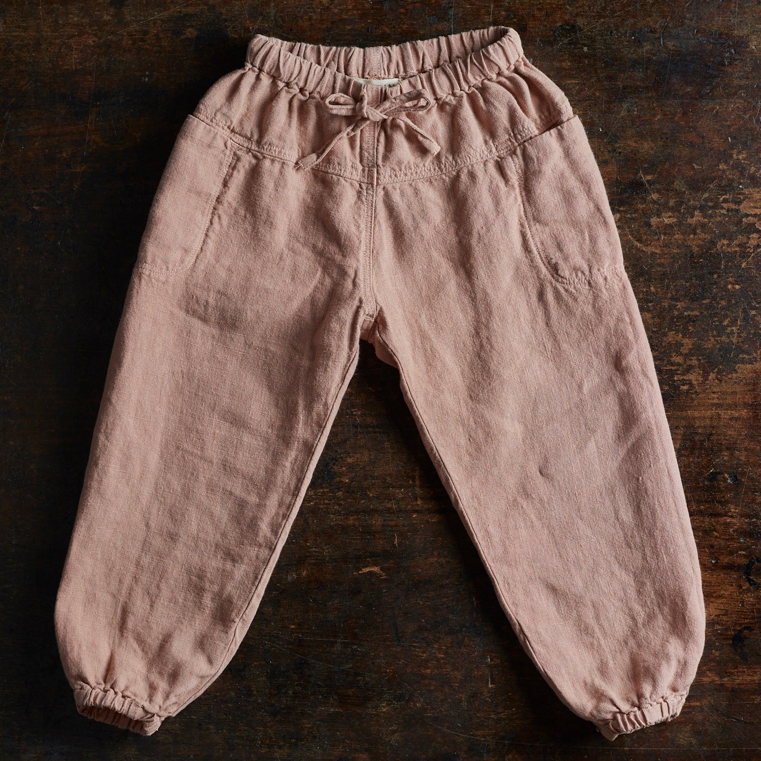 Linden Baby & Kids Trousers - Linen - Peony - Image 4