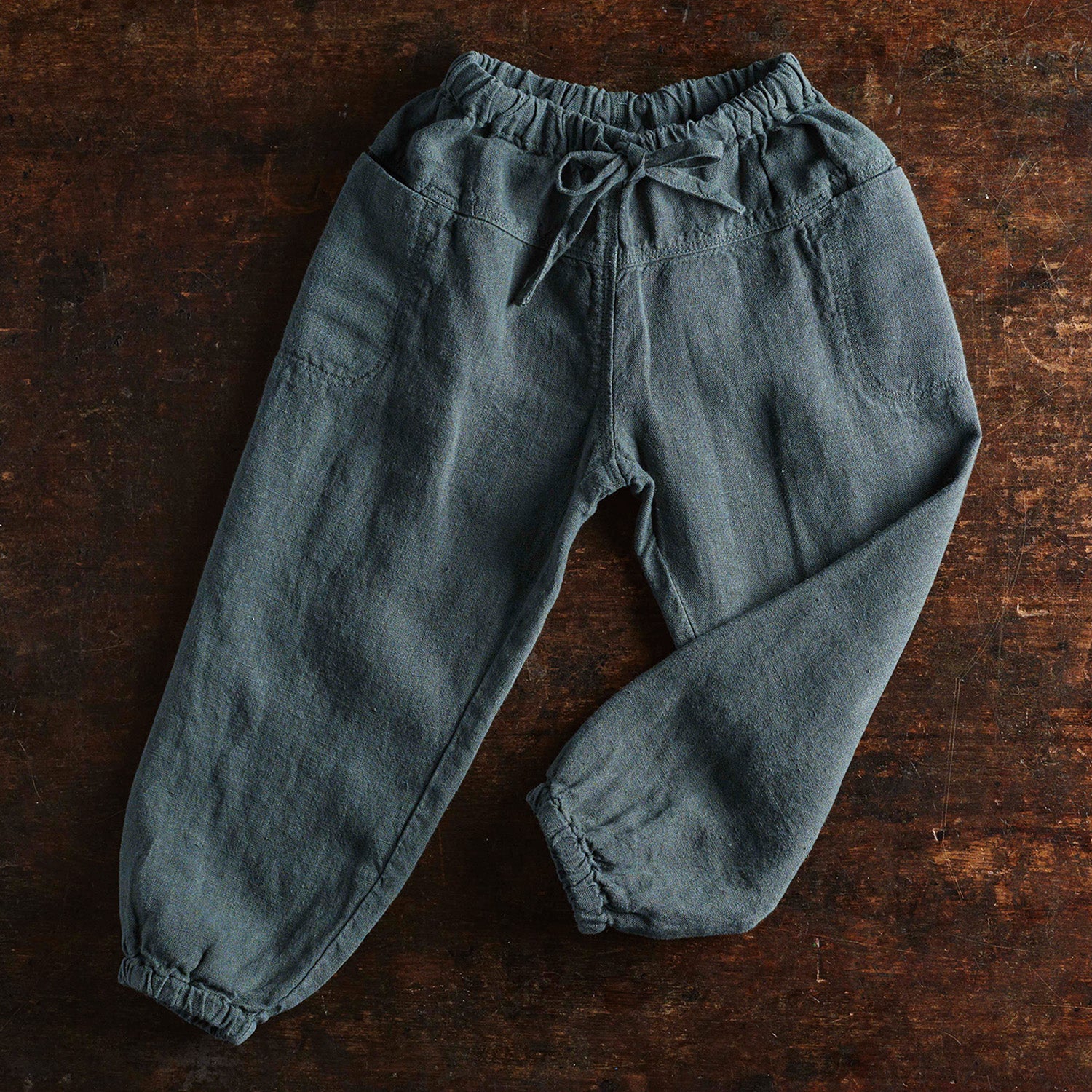 Linden Baby & Kids Trousers - Linen - Storm - Image 4