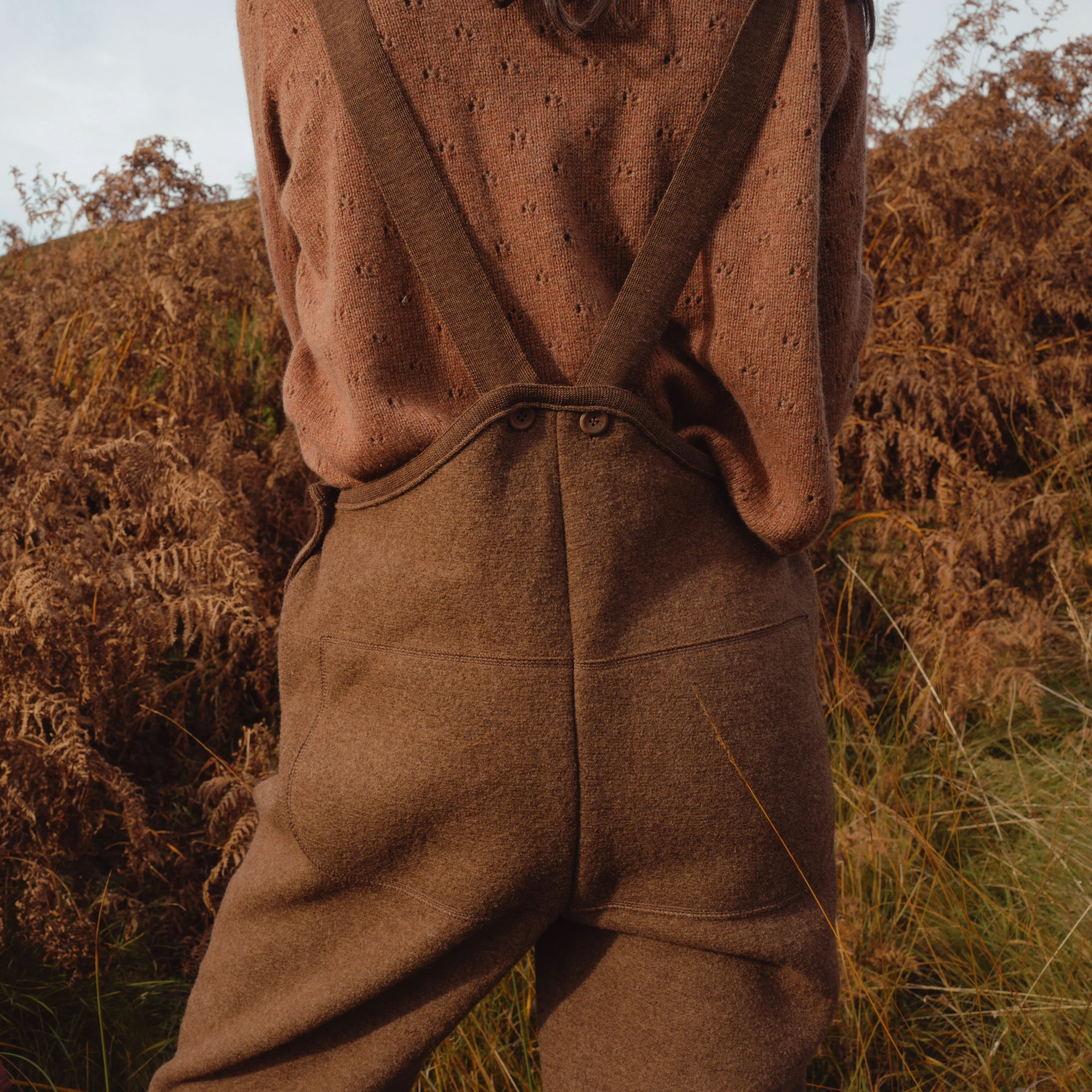Meadow Women's Pointelle Sweater - Superfine Lambswool - Hazelnut - Image 3