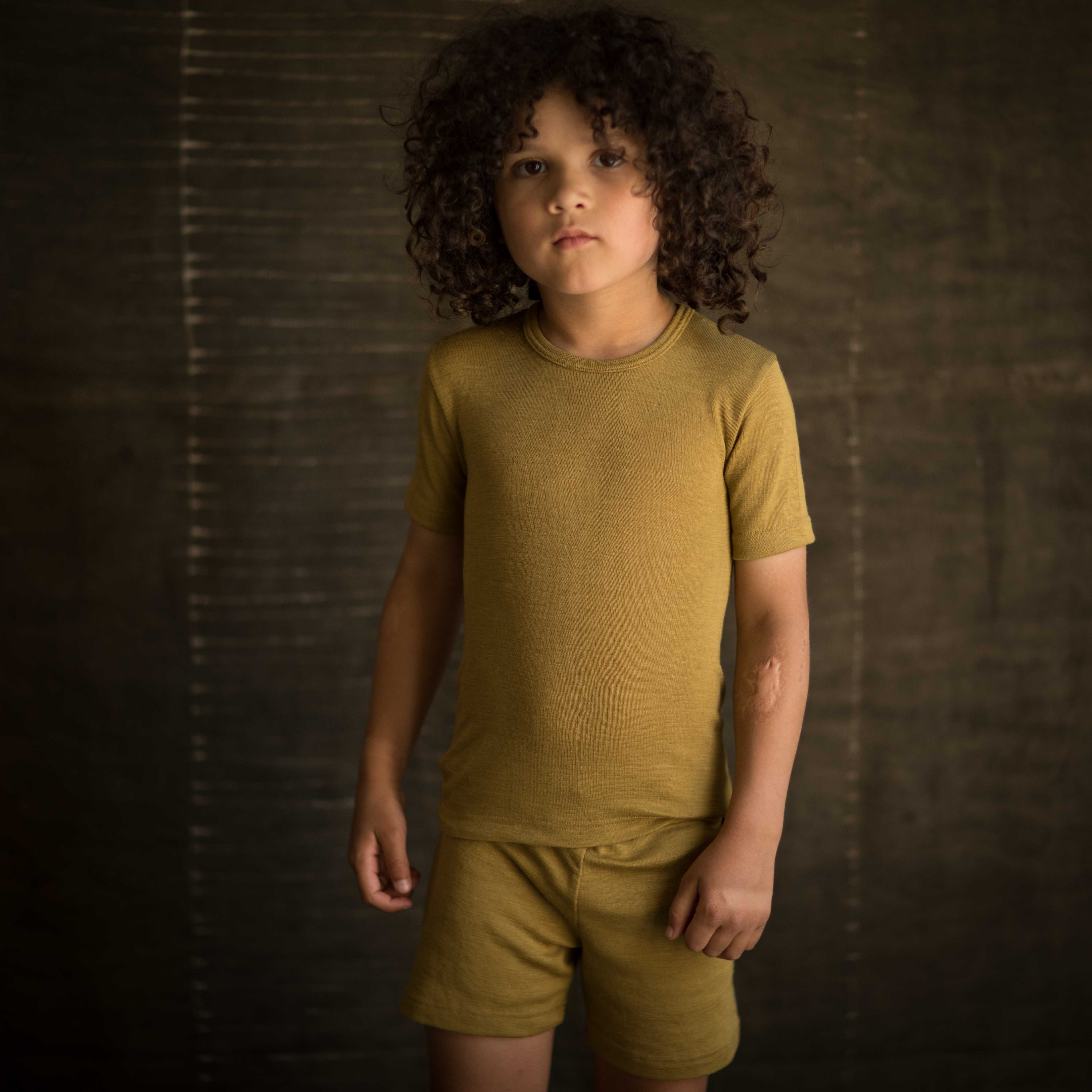 Rhea Baby & Kids Shorts - Merino Wool & Silk - Pistachio