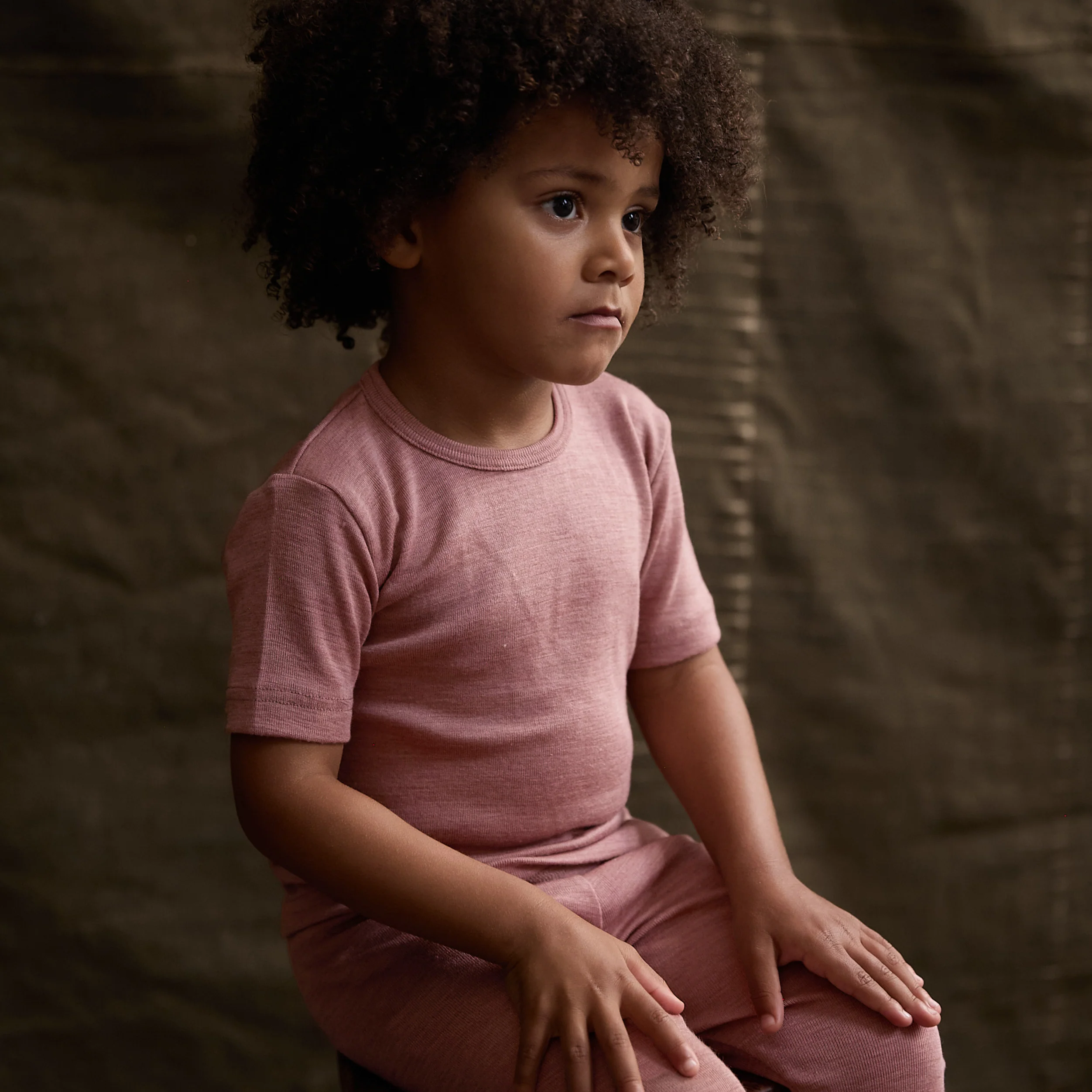 Smew Kids Top - Merino Wool & Silk - Orchid - Image 3