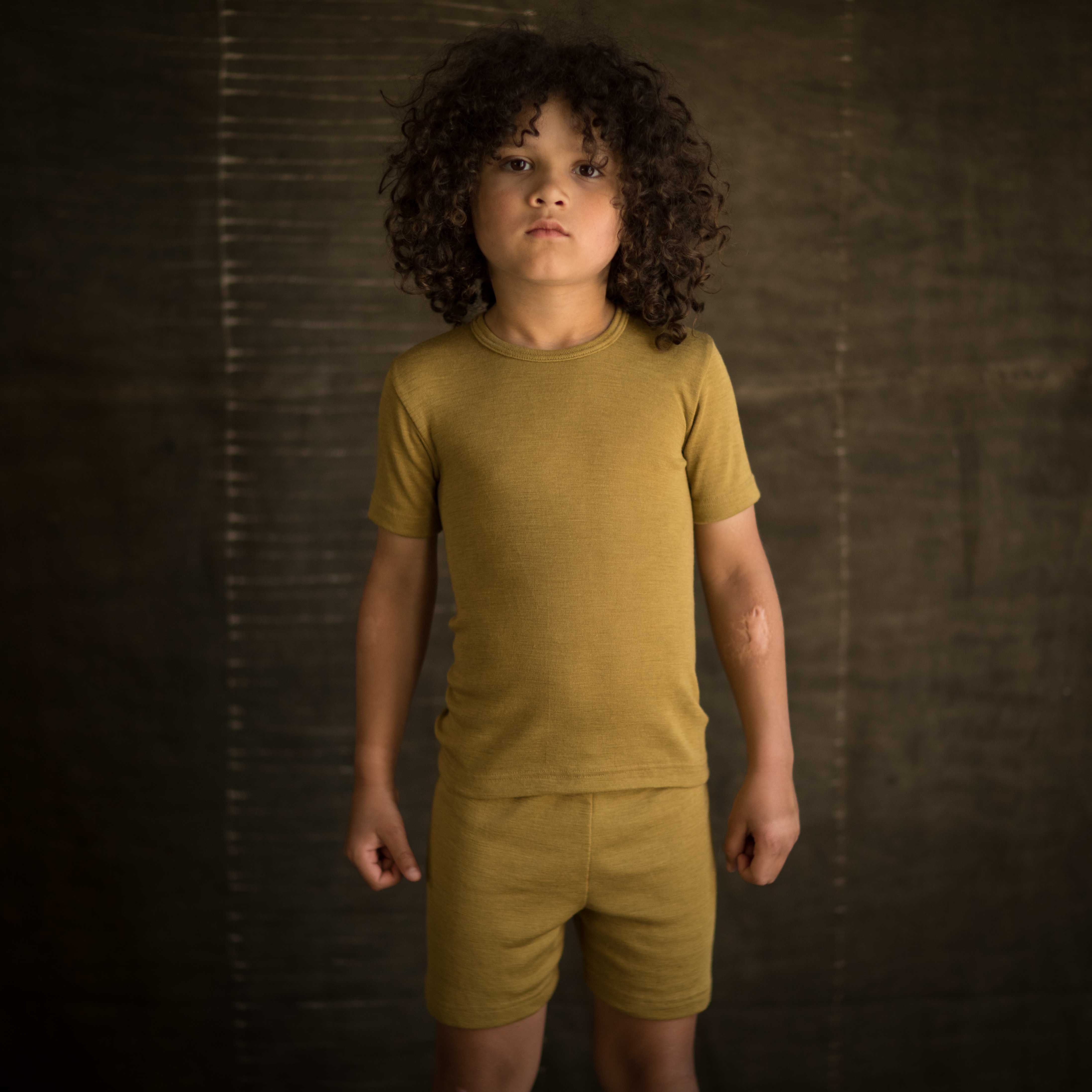 Smew Kids Top - Merino Wool & Silk - Pistachio - Image 5