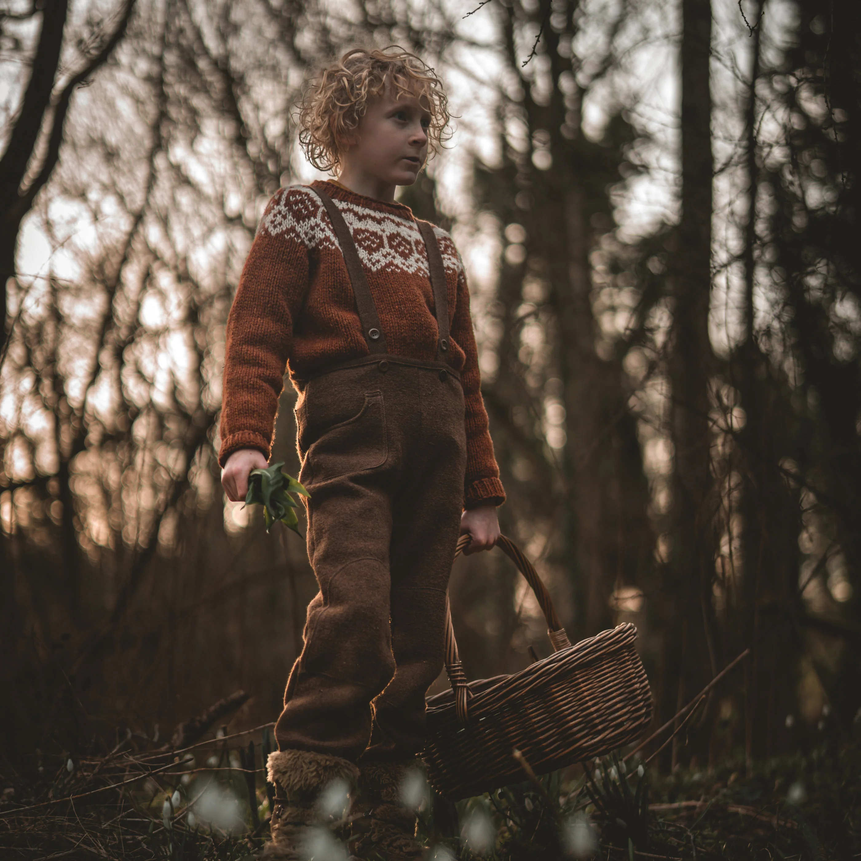Norse Baby & Kids Sweater - Donegal Wool - Cinnamon - Image 9