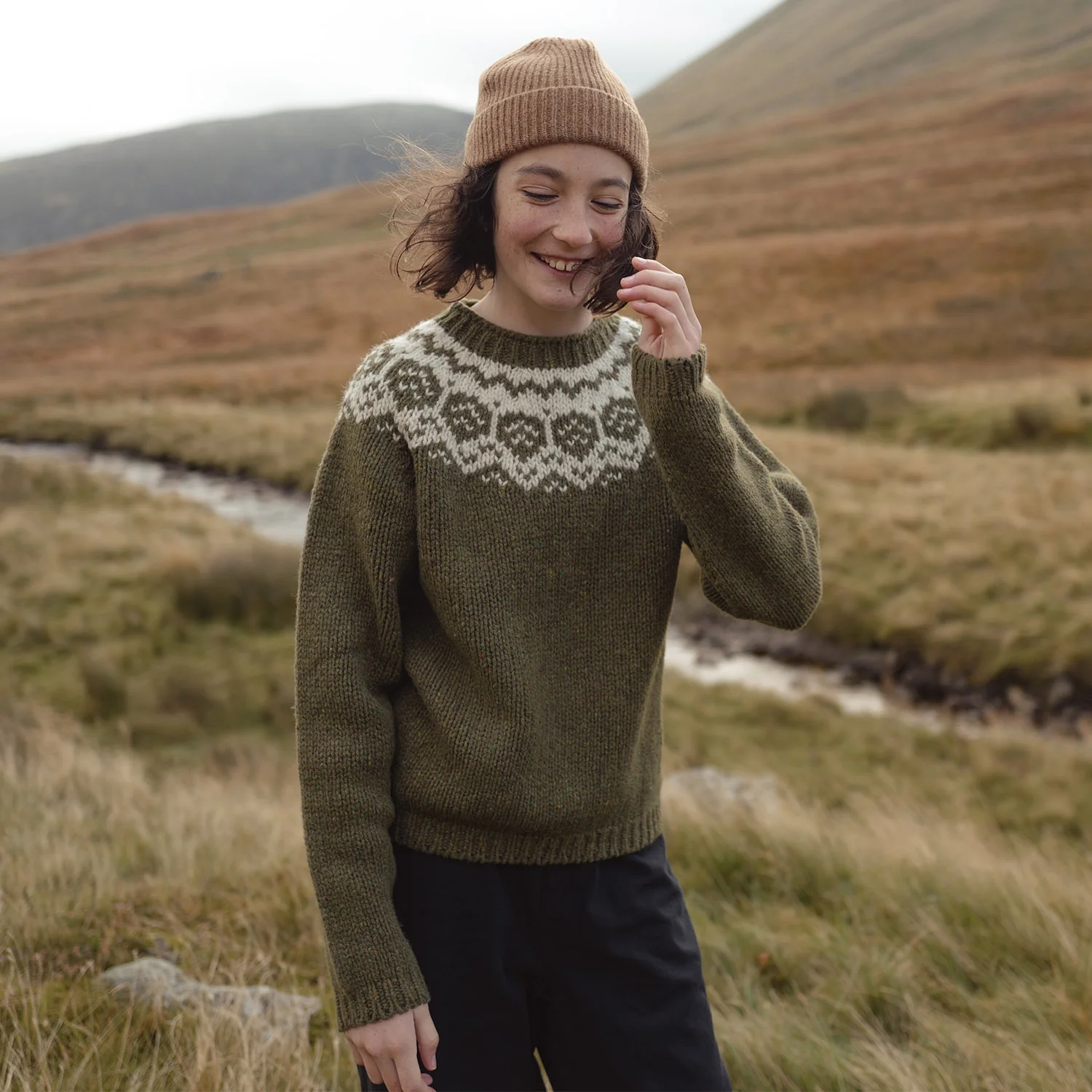 Norse Baby & Kids Sweater - Donegal Wool - Ivy - Image 3