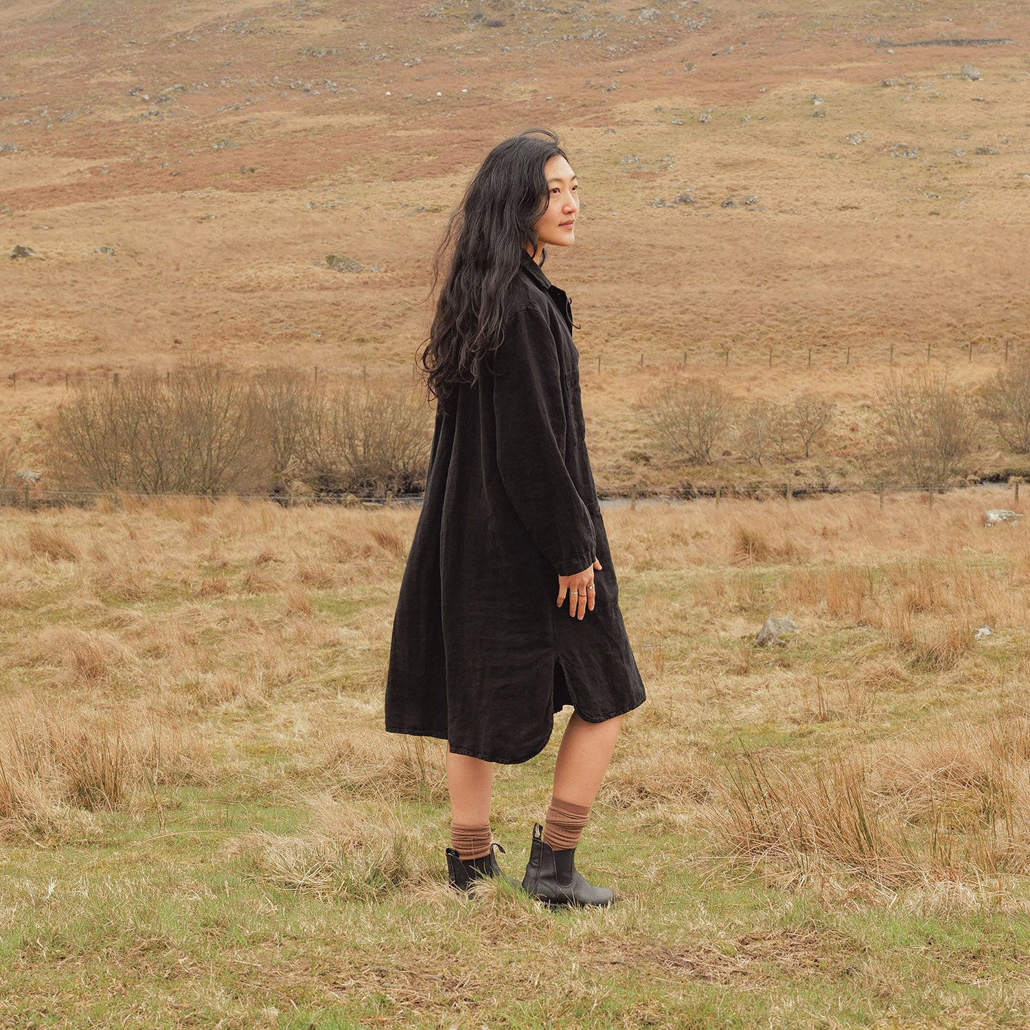 Oak Women's Dress - Linen - Black - Image 4
