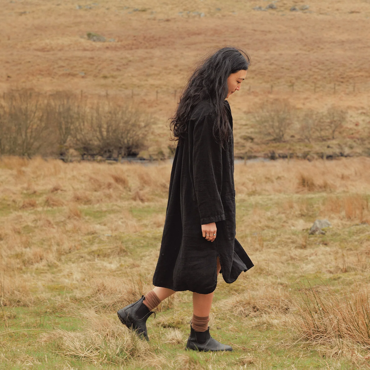 Oak Women's Dress - Linen - Black - Image 5